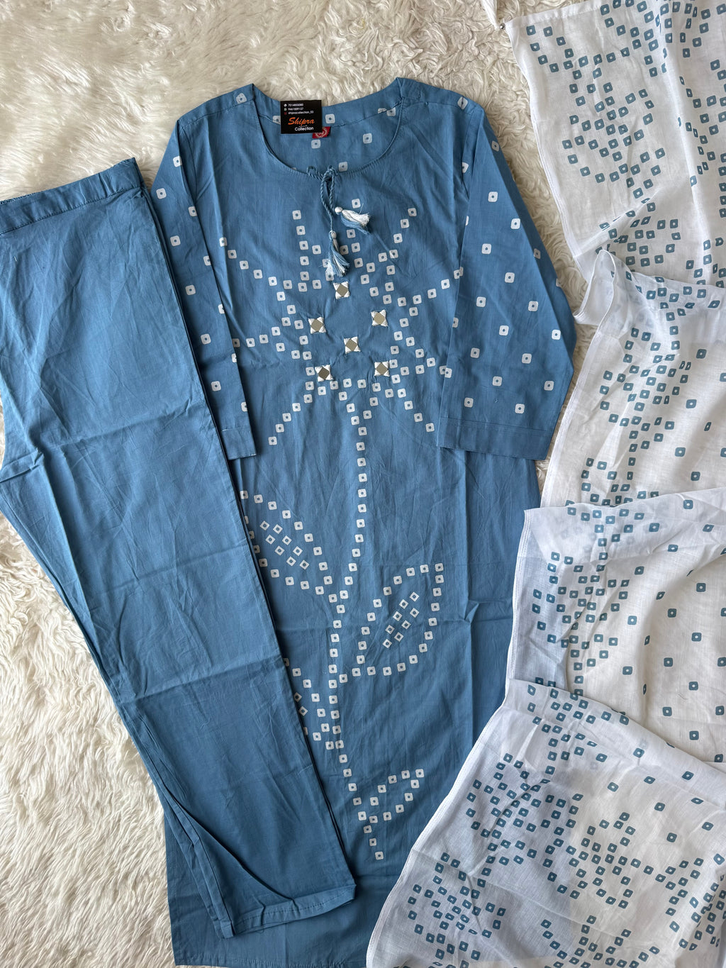 Budget Friendly Kurti Pant Dupatta Set