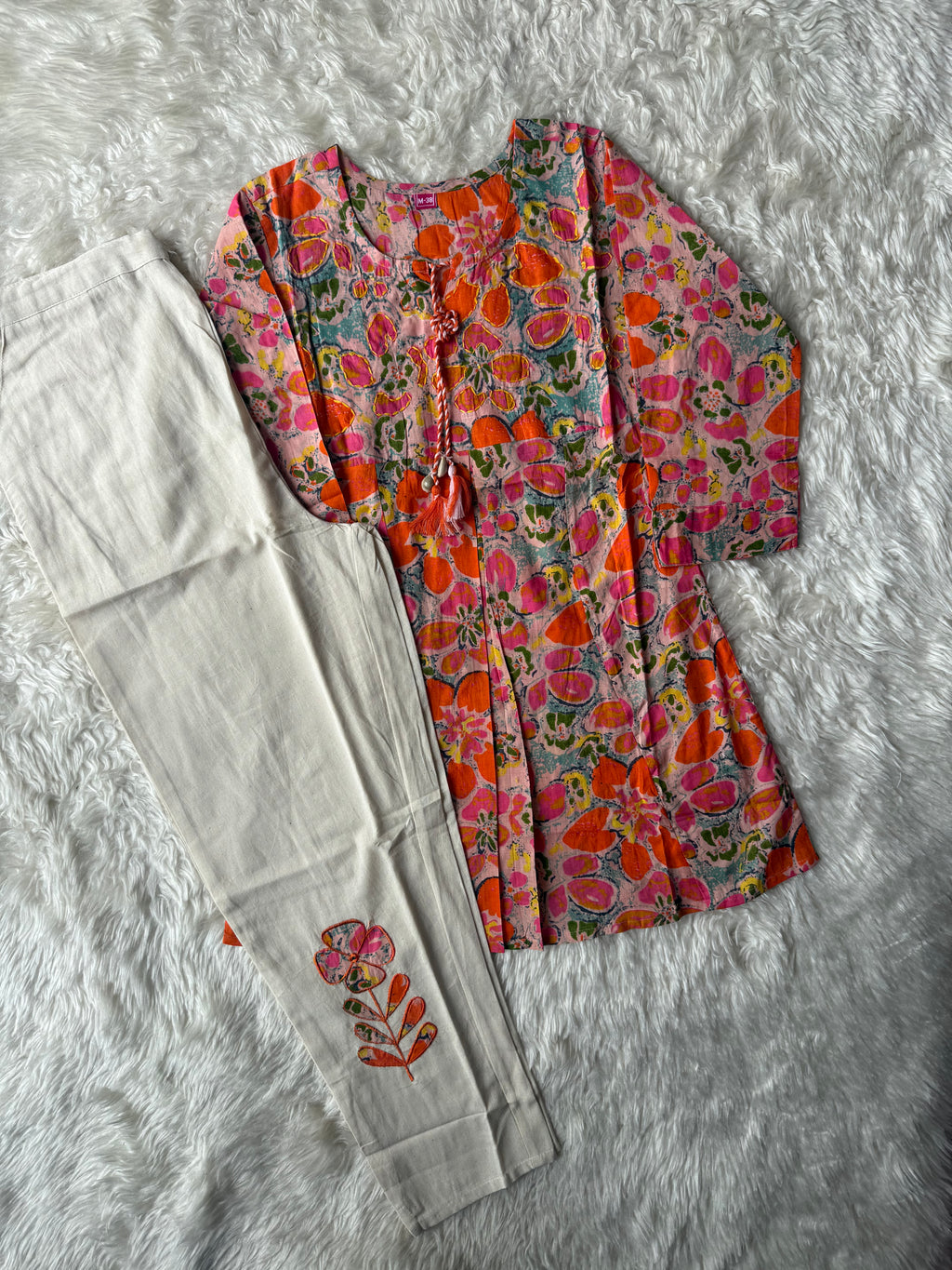 Breathable Cotton Patch Work Co-ord Set