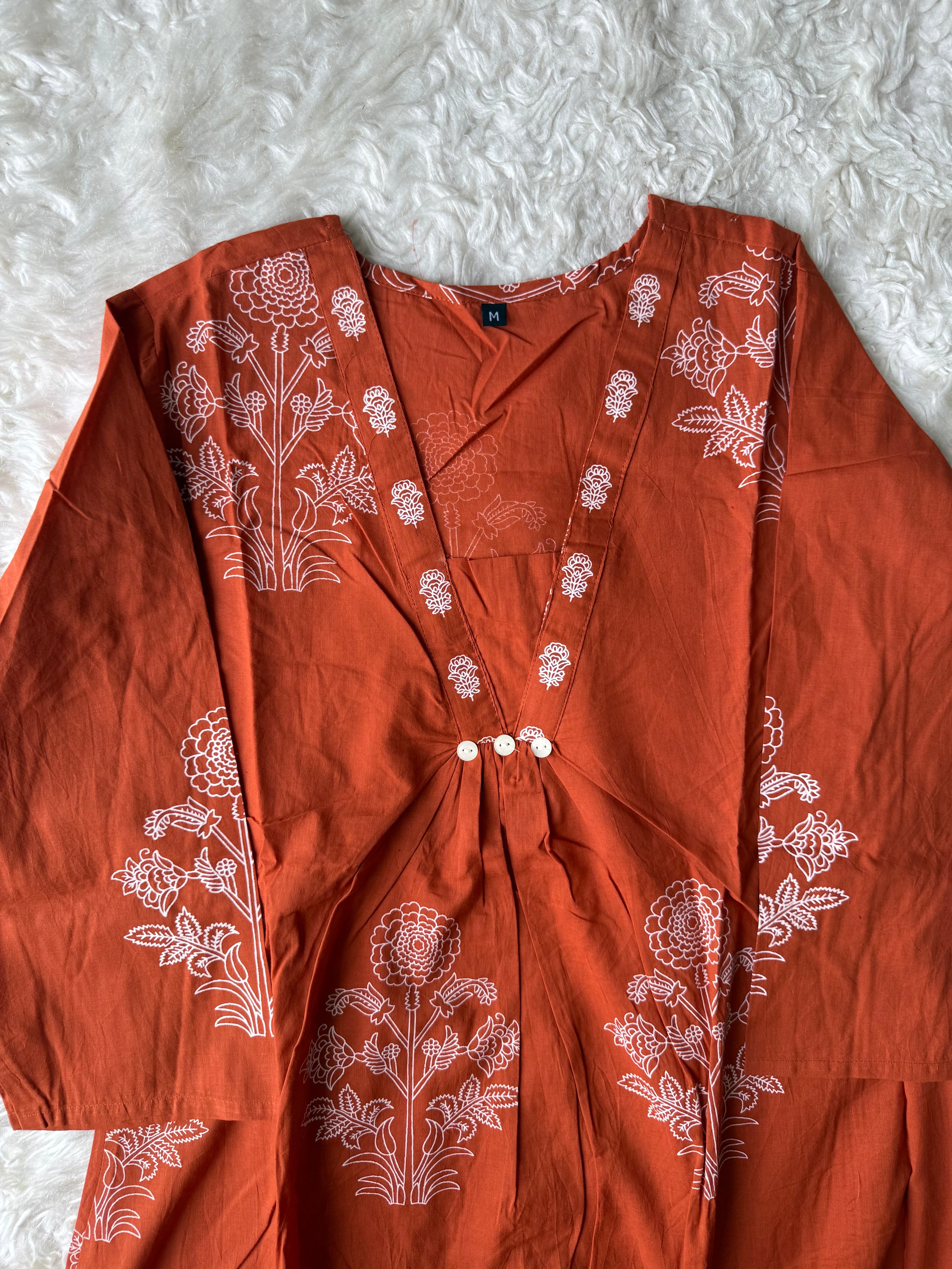 Cotton FLARE Kurti Pant Set
