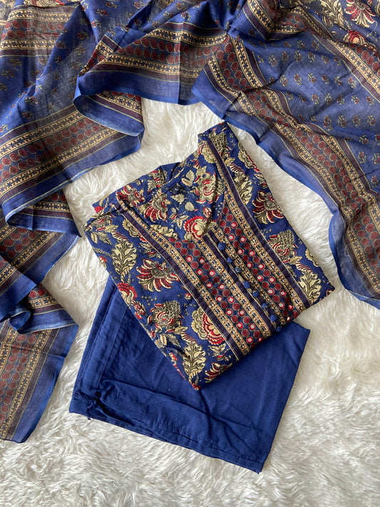 Budget Friendly Flare Kurti Pant Dupatta Set