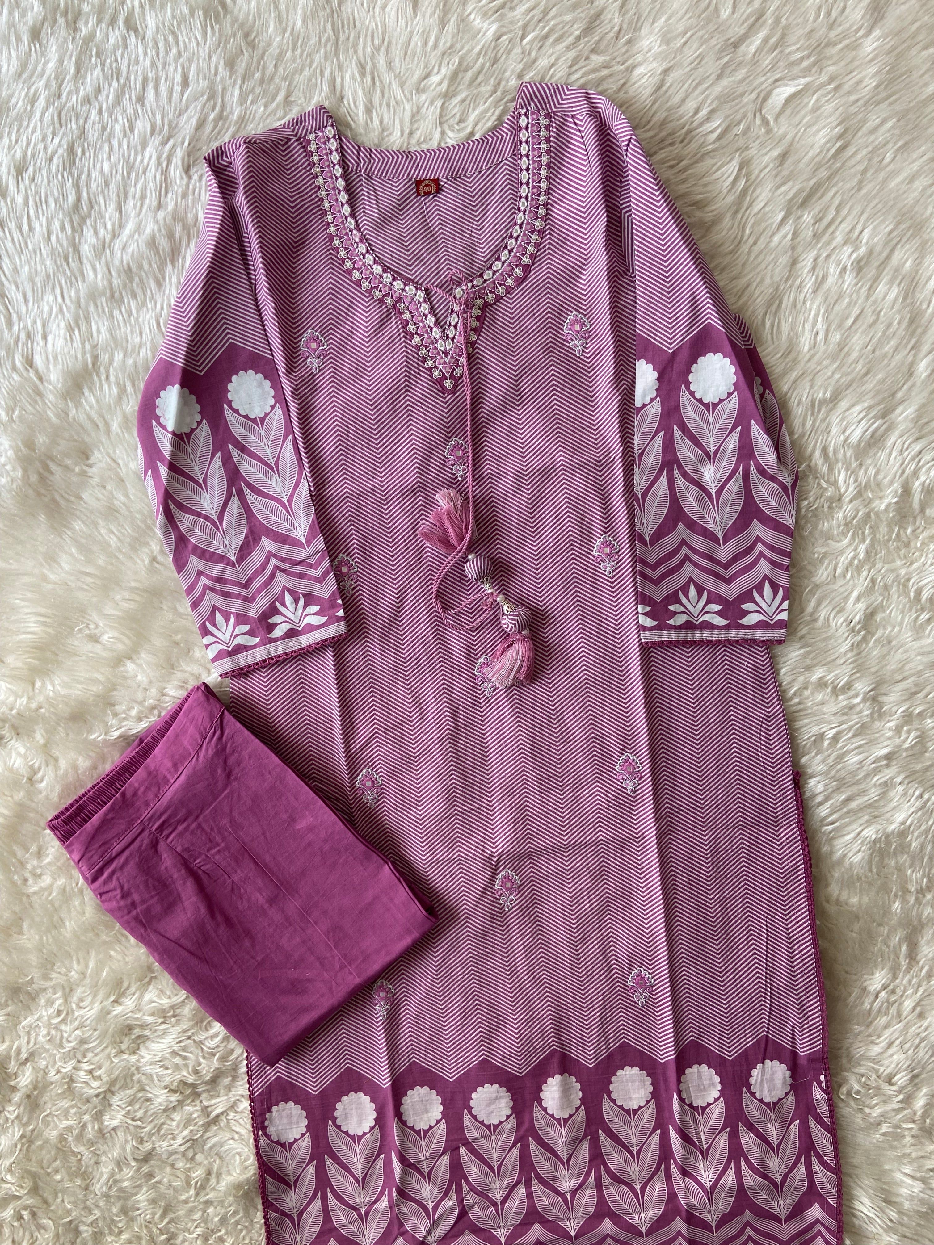 Pure Cotton Kurti Pant Set