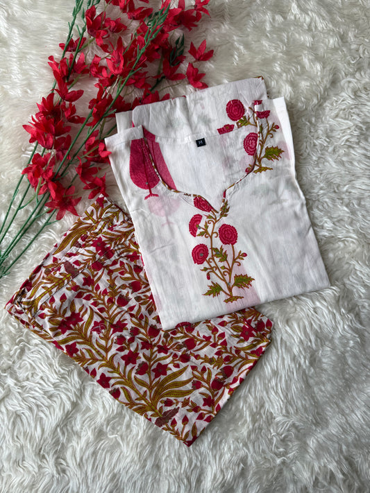 Cotton Kurti Pant Set