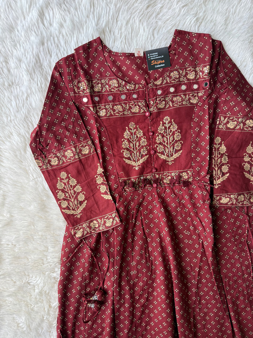 Premium Cotton Flare Kurti Pant Dupatta Set