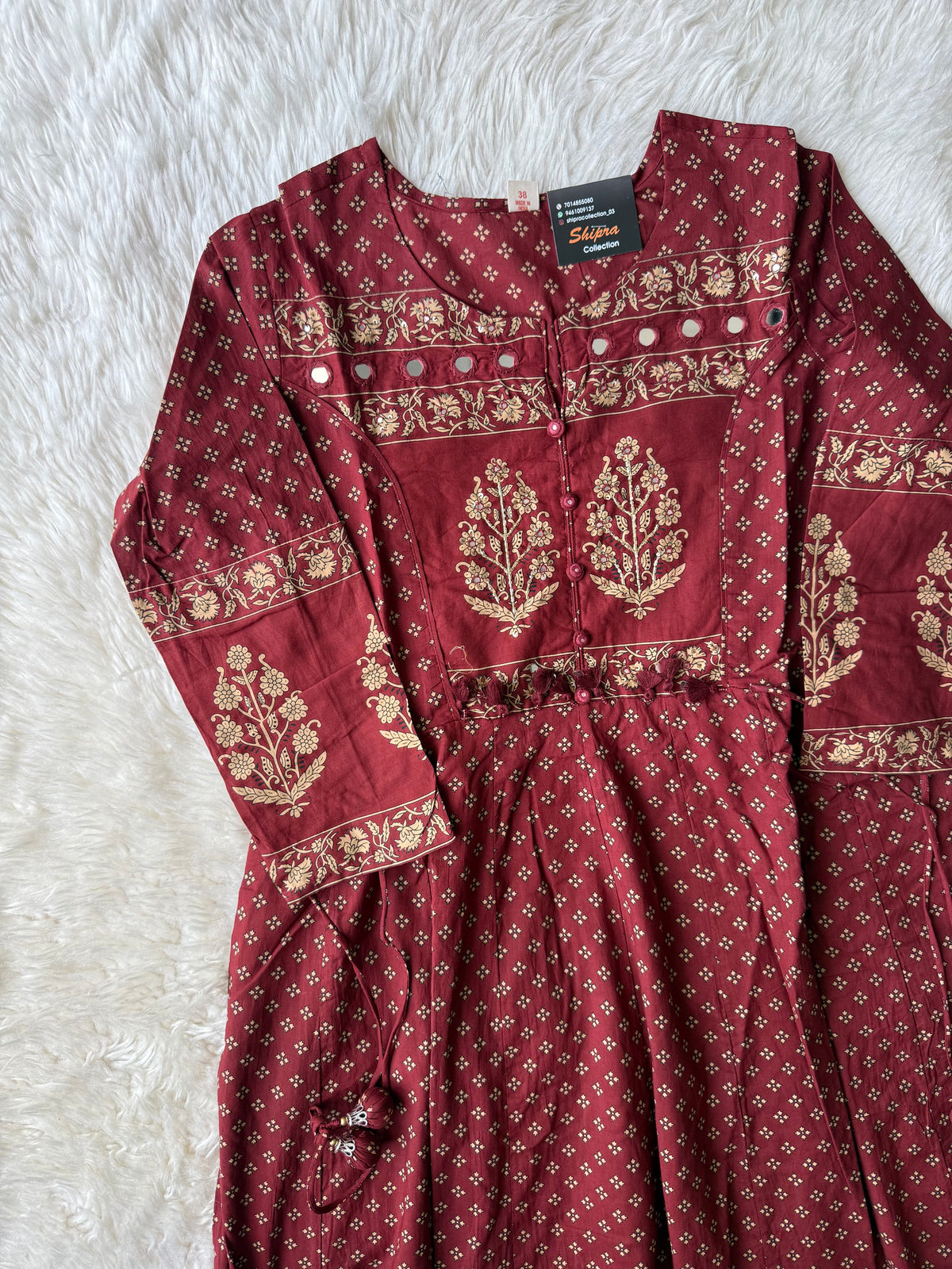 Premium Cotton Flare Kurti Pant Dupatta Set