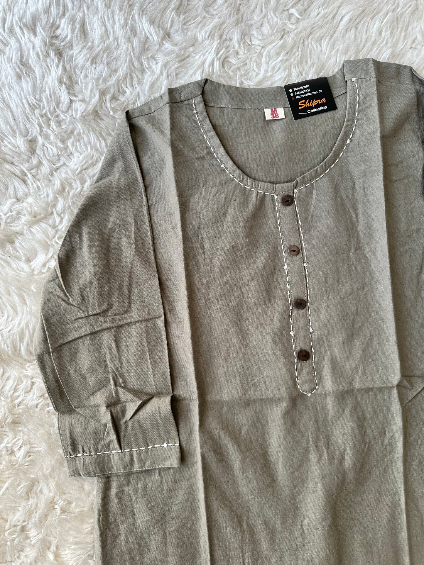 Khadi Cotton Short Kurti