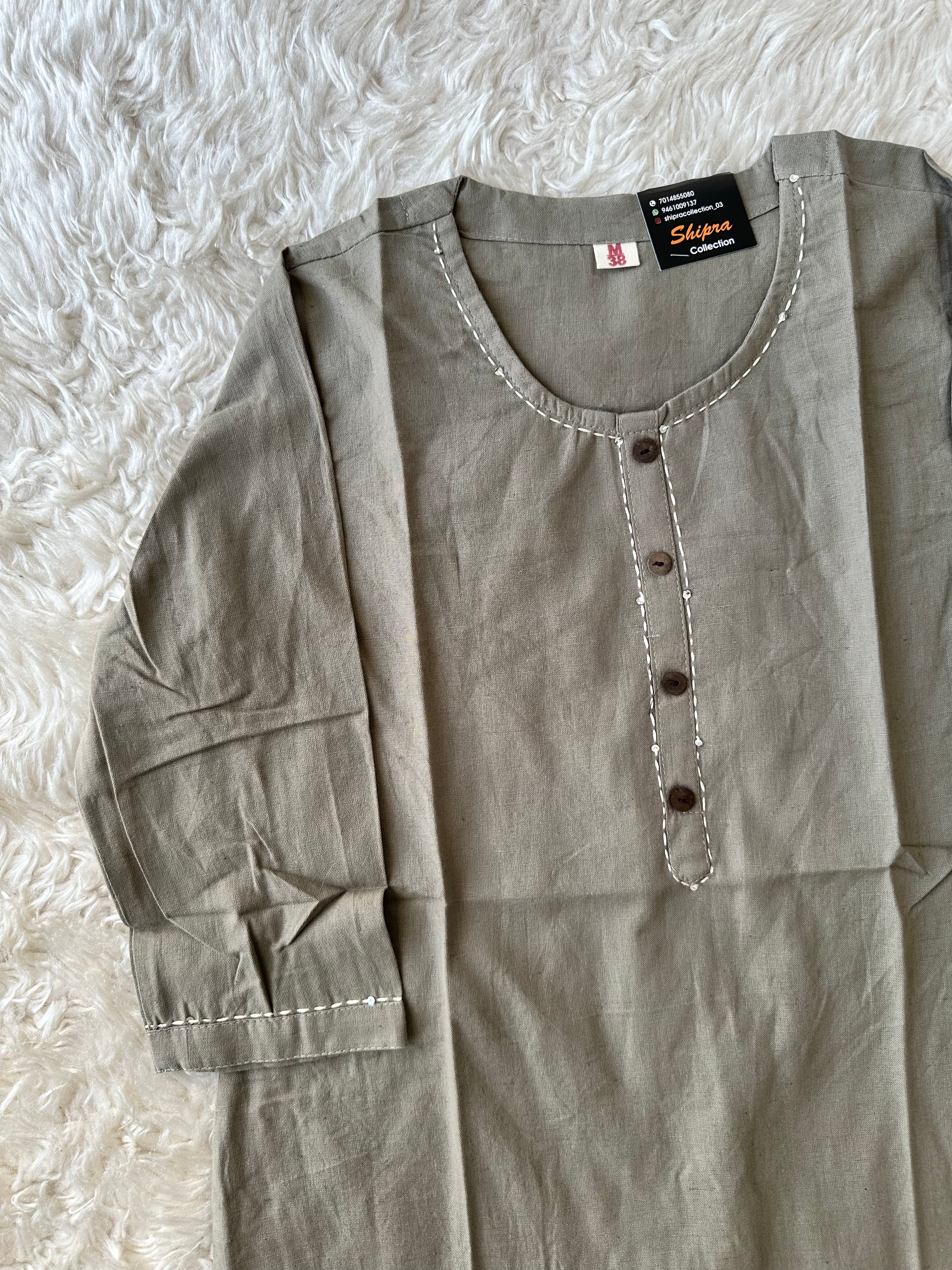Khadi Cotton Short Kurti