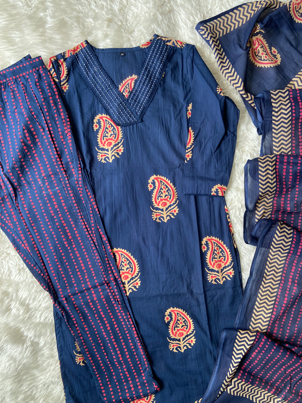 Budget Friendly Kurti Pant Dupatta Set