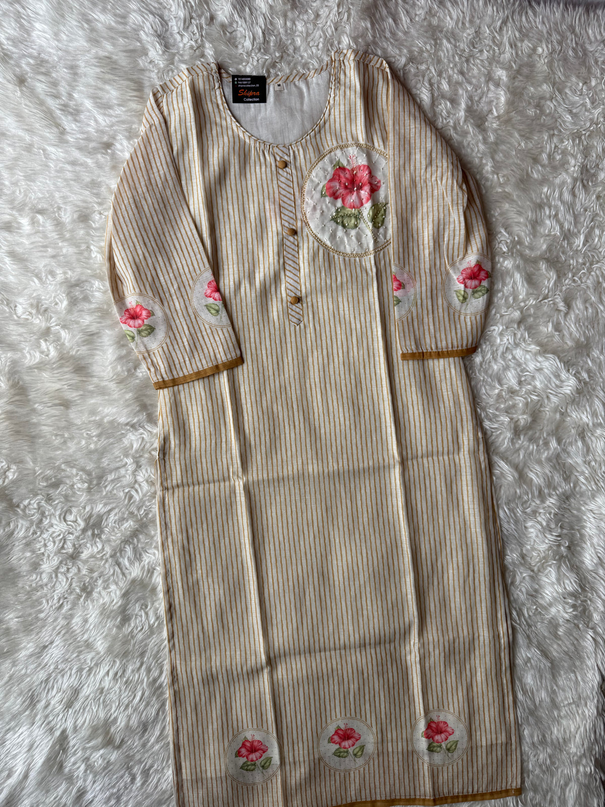 Linen Kurti Pant Dupatta Set