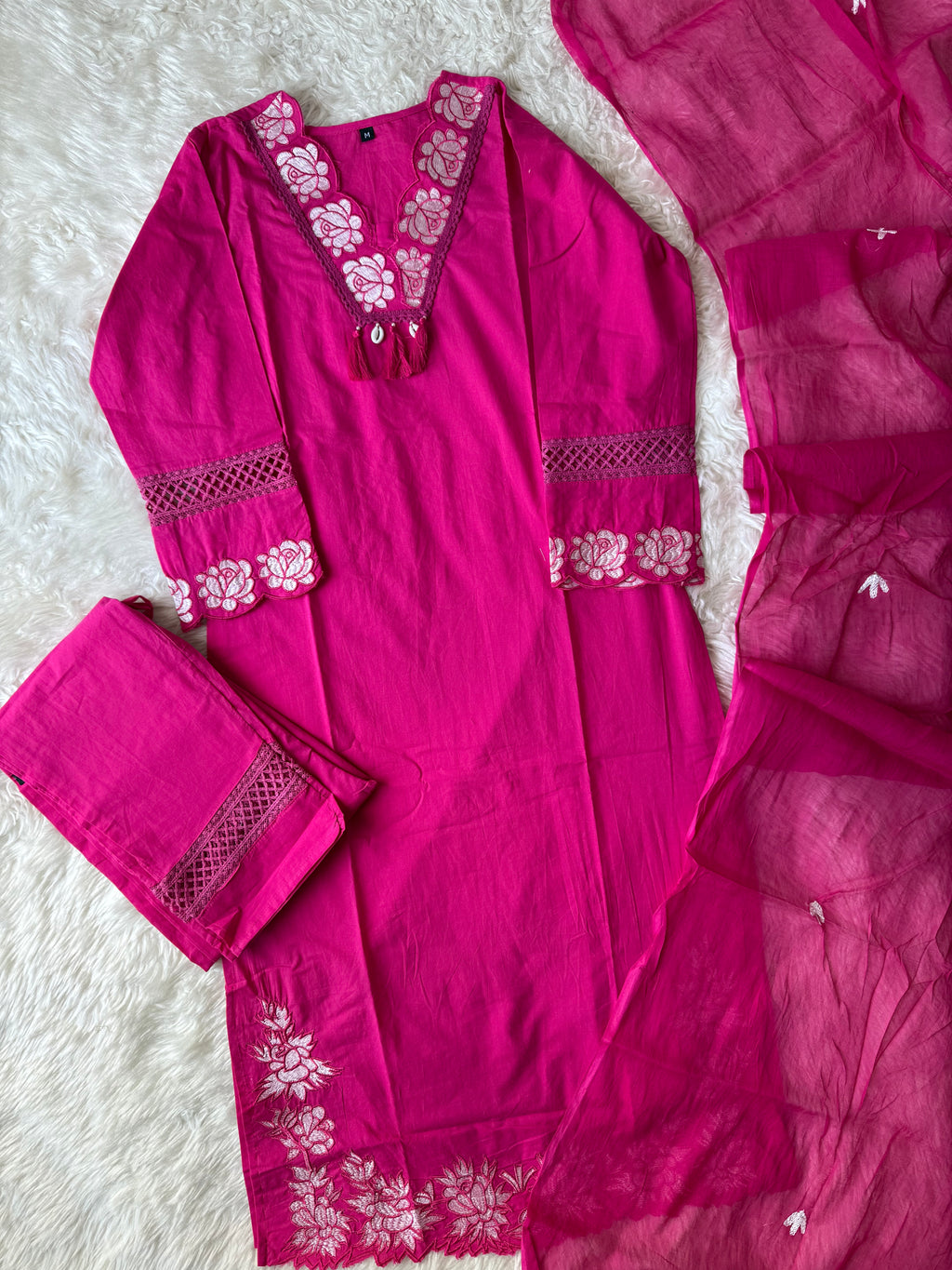Budget Friendly Kurti Pant Dupatta Set