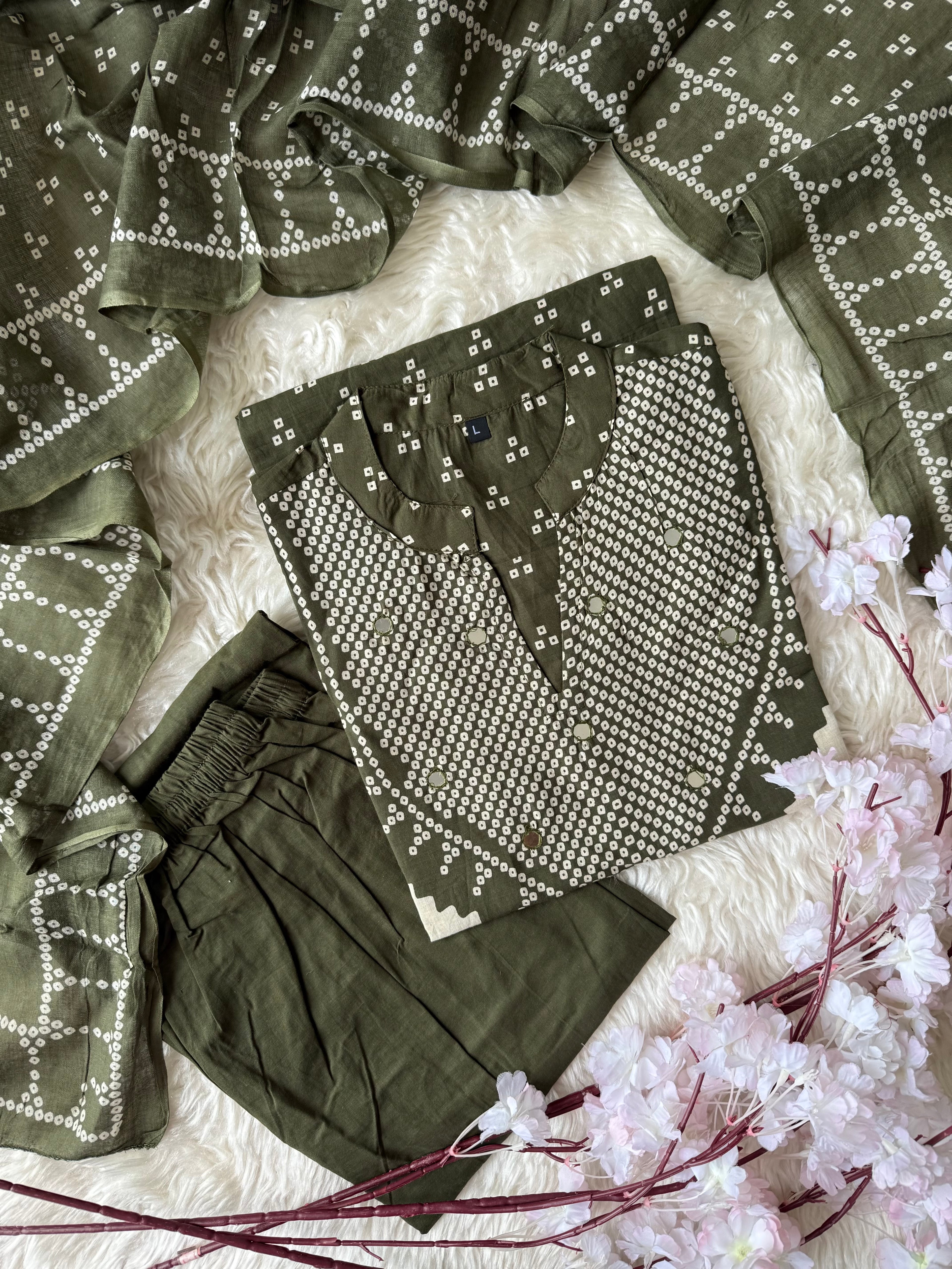 Budget Friendly Kurti Pant Dupatta Set