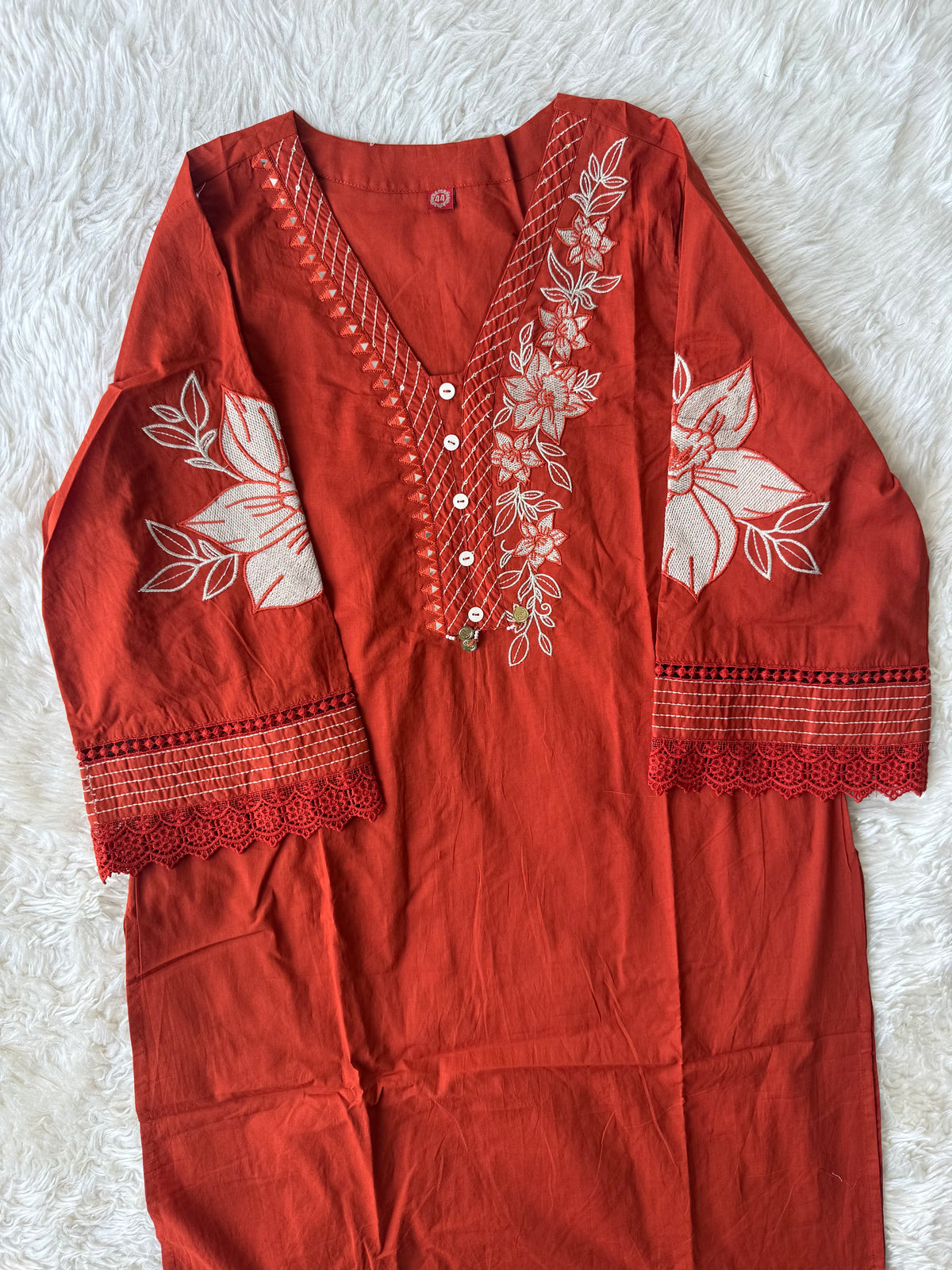 Pure Cotton Kurti Pant Dupatta Set