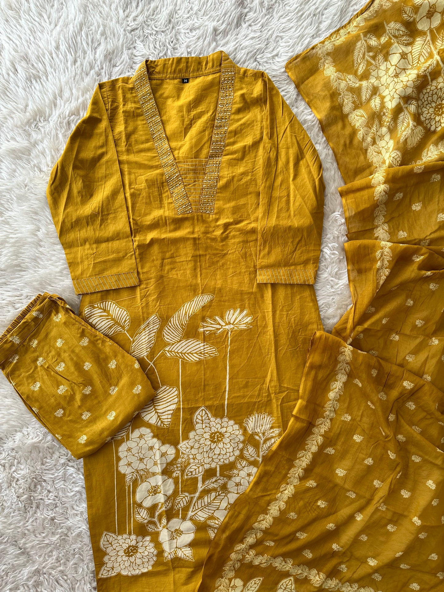 Budget Friendly Kurti Pant Dupatta Set