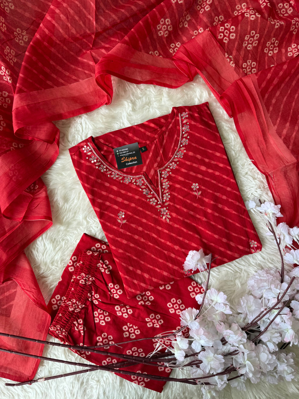 Premium Cotton Lehariya Set