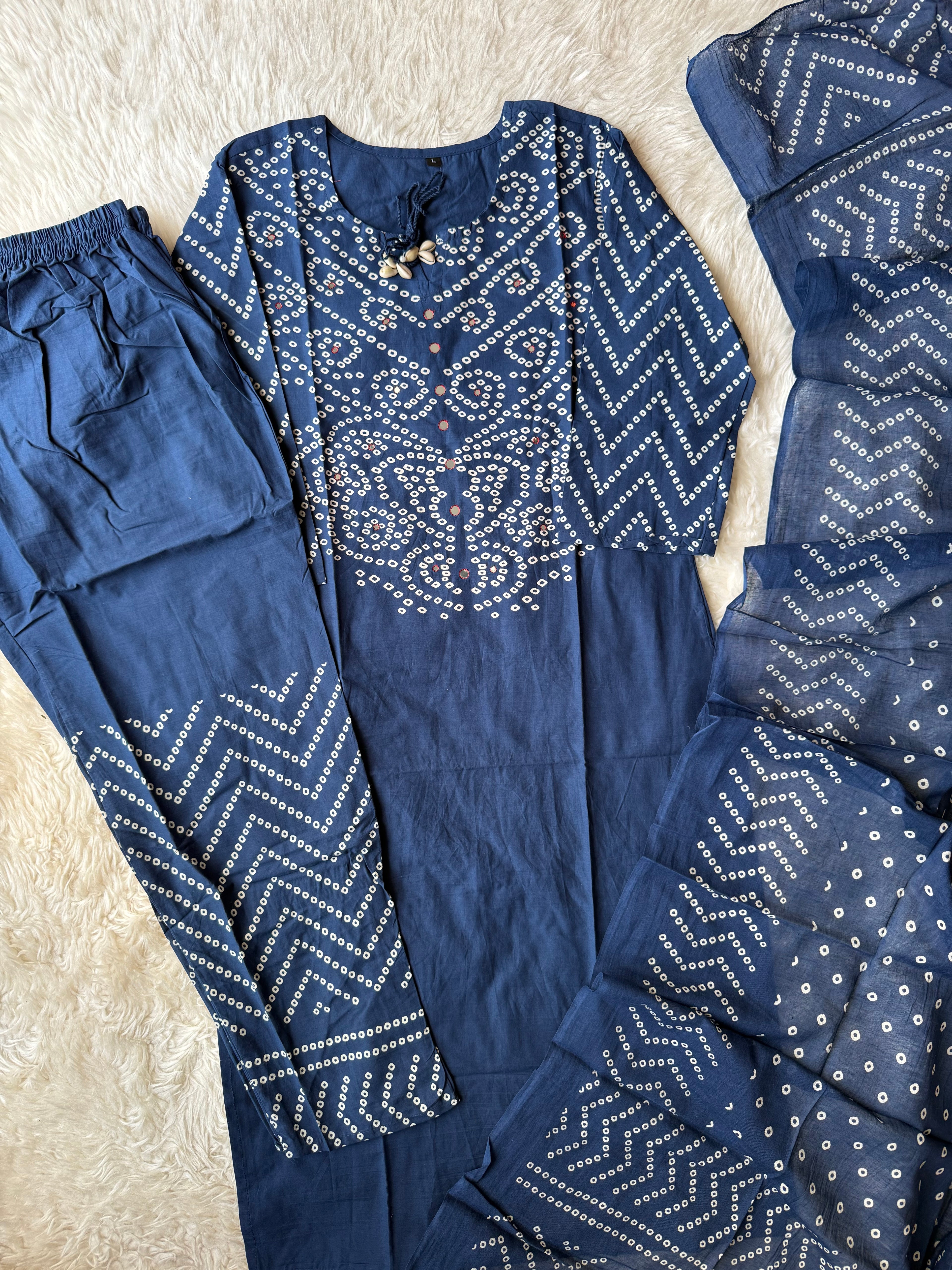 Budget Friendly Kurti Pant Dupatta Set