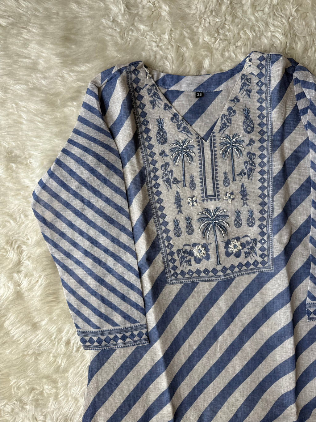 Linen Kurti Pant Dupatta Set