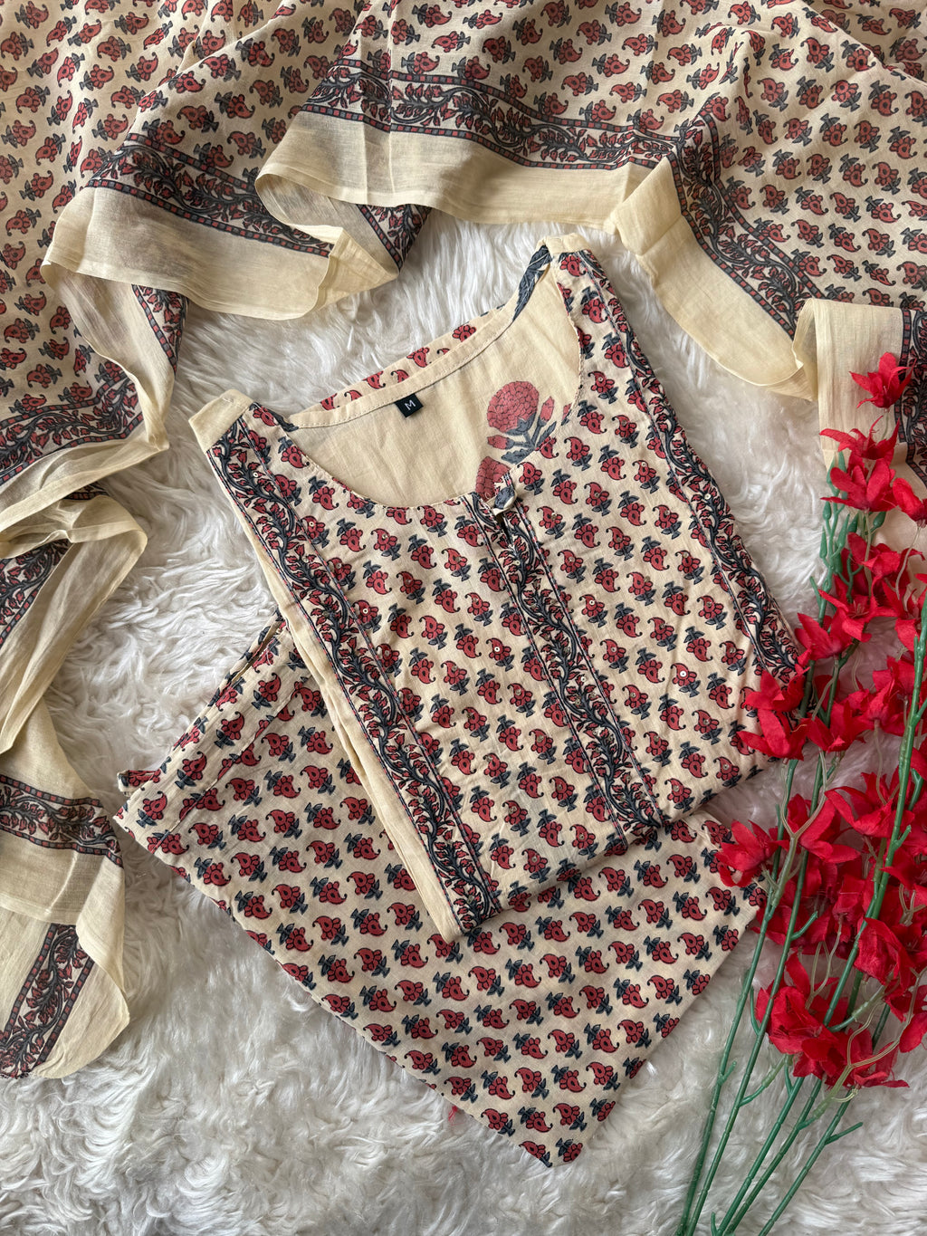 Budget Friendly Kurti Pant Dupatta Set