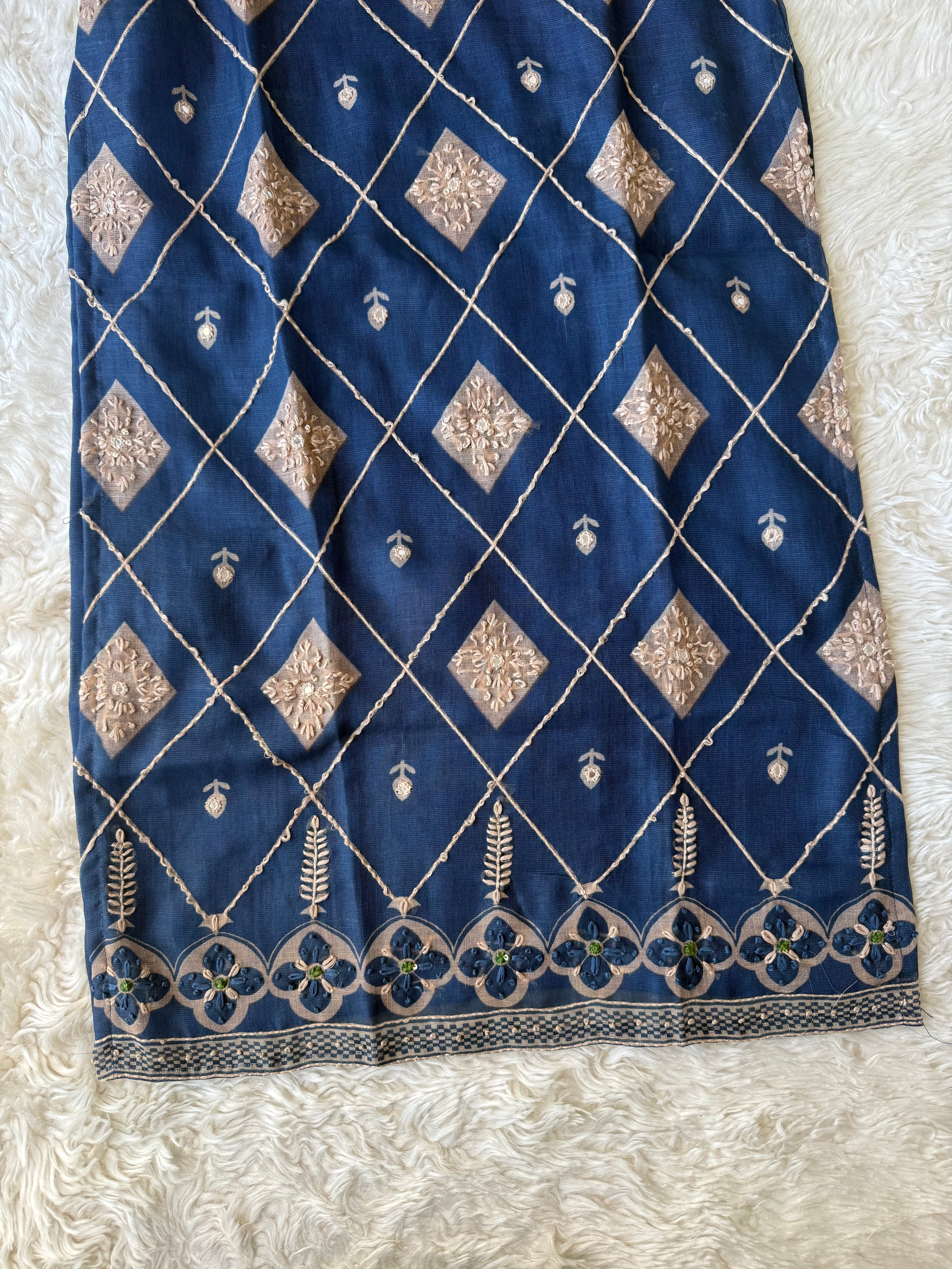 Linen Kurti Pant Dupatta Set