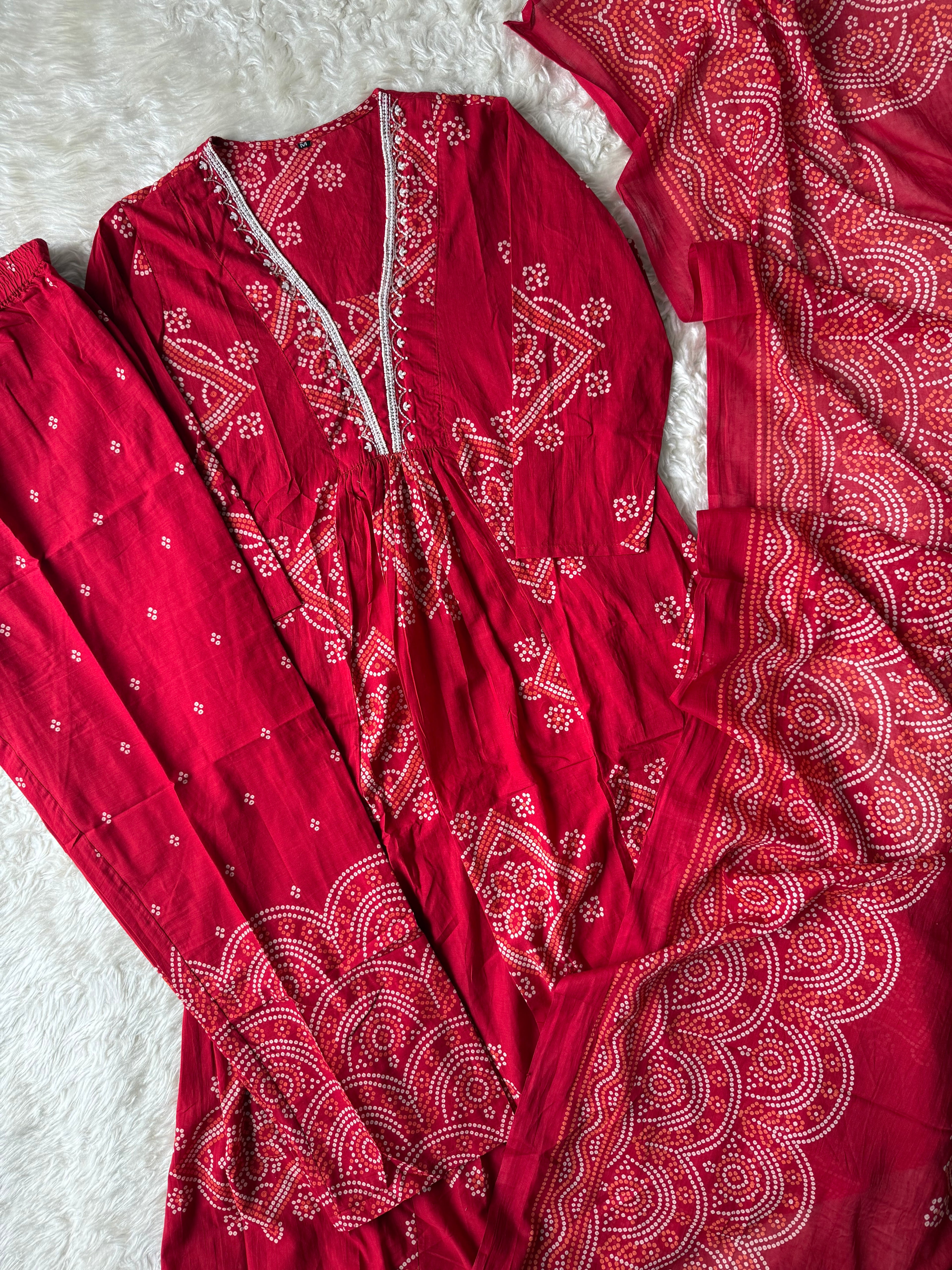 Premium Cotton Kurti Pant Dupatta Set
