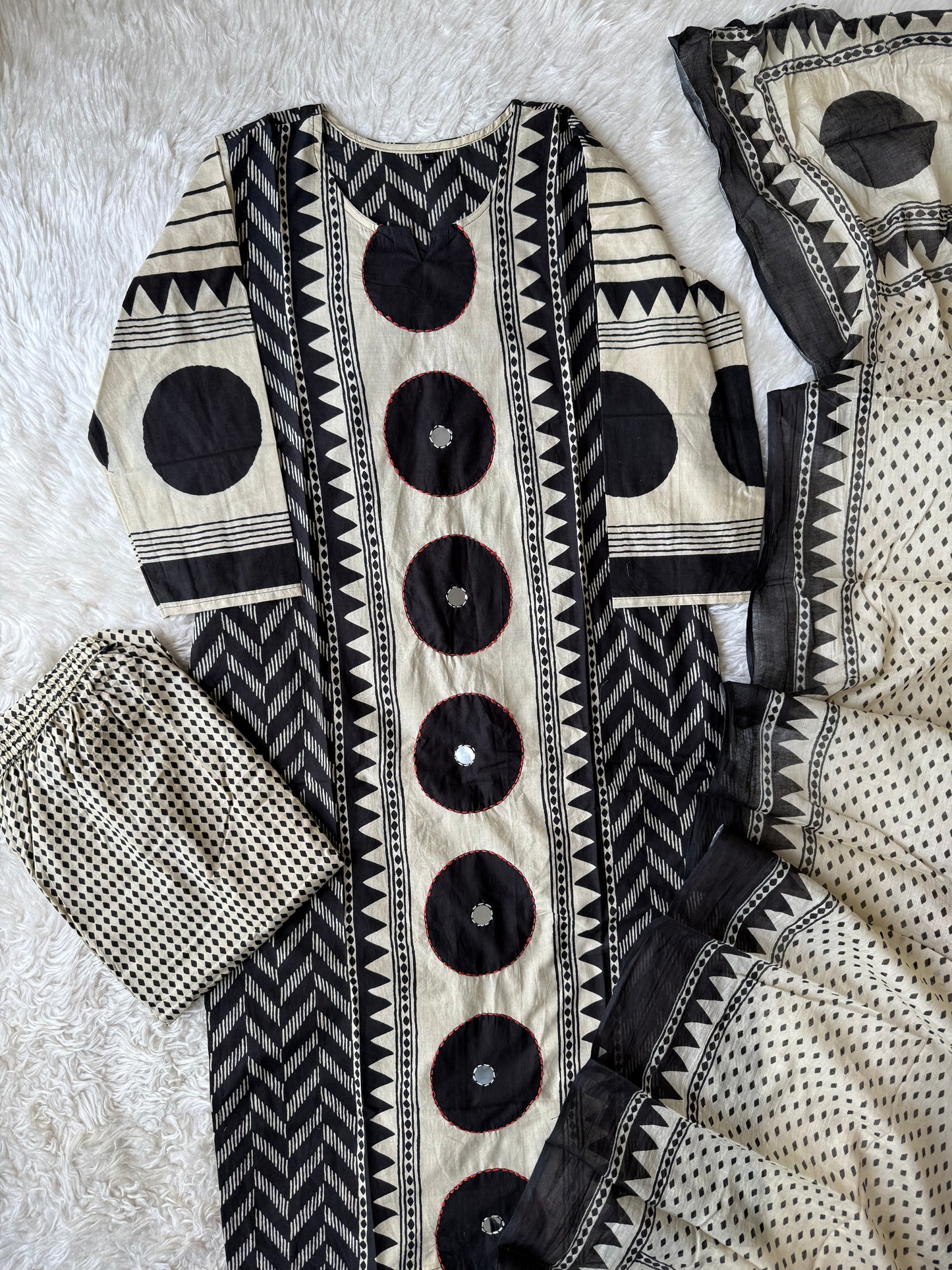 Budget Friendly Kurti Pant Dupatta Set