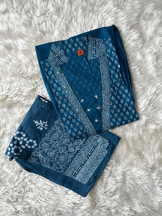Cotton FLARE Kurti Pant Set
