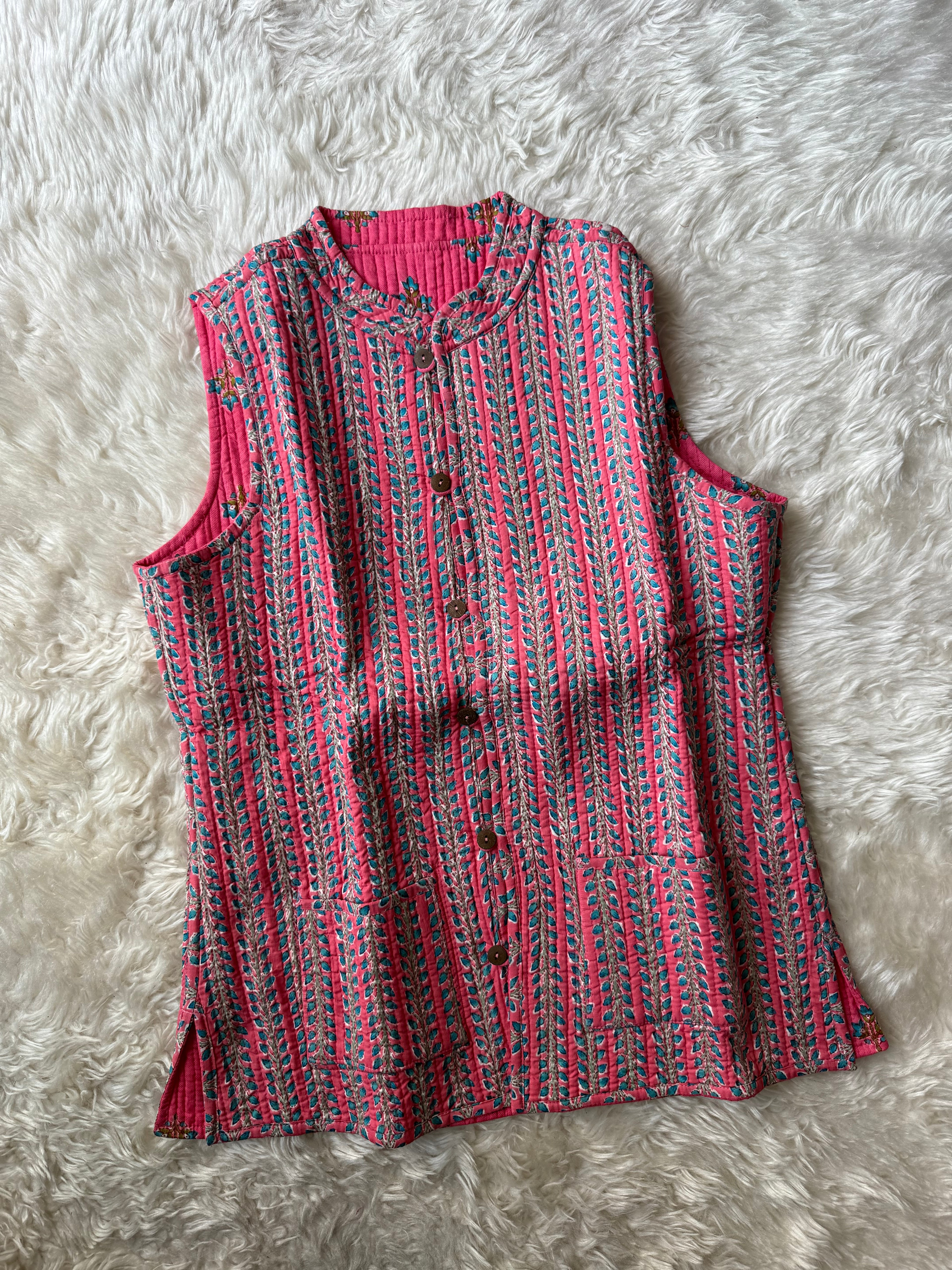 Reversible Quilted Sleevesless Jacket