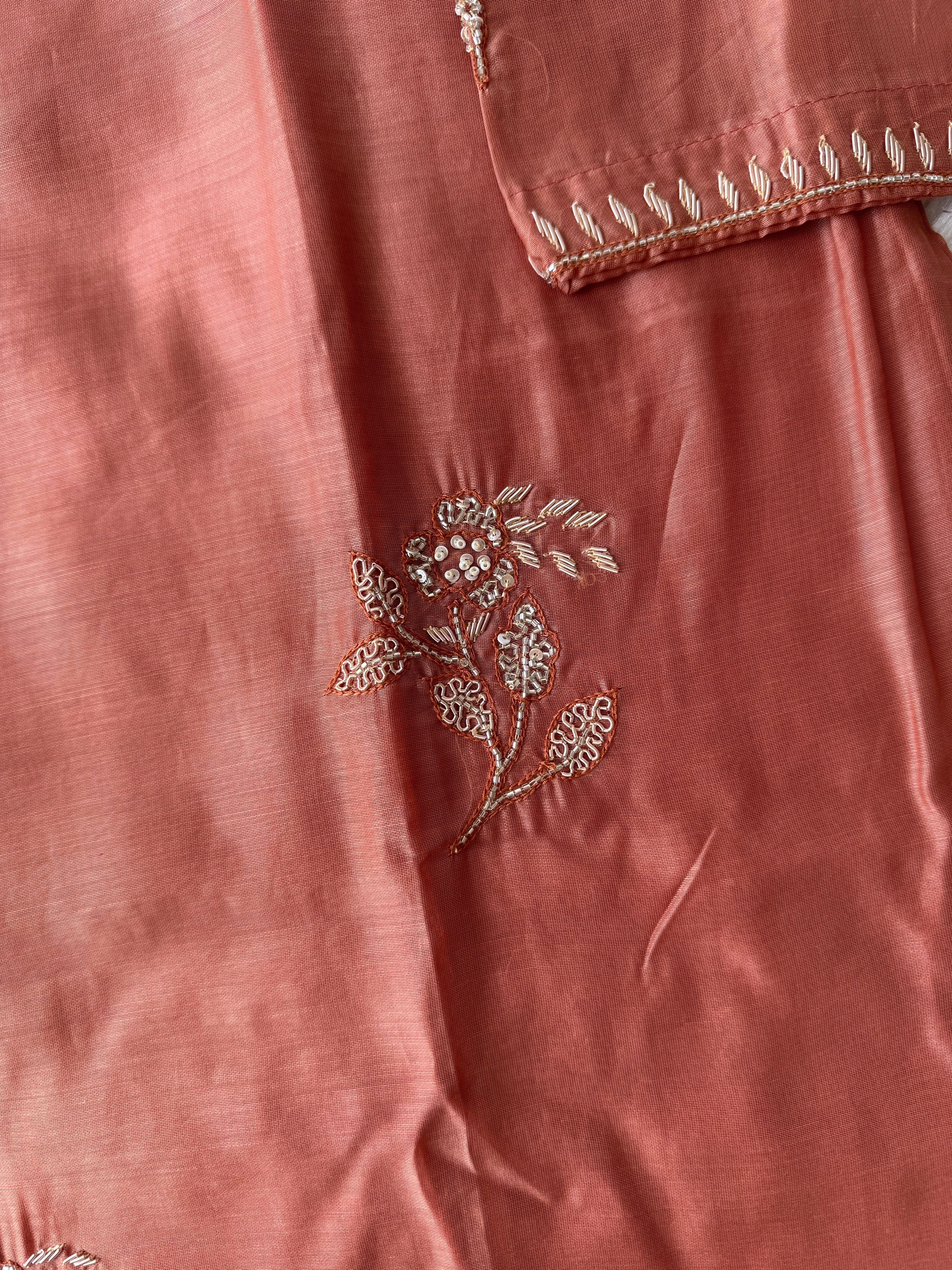 Pure Chanderi Silk Kurti Pant Dupatta Set
