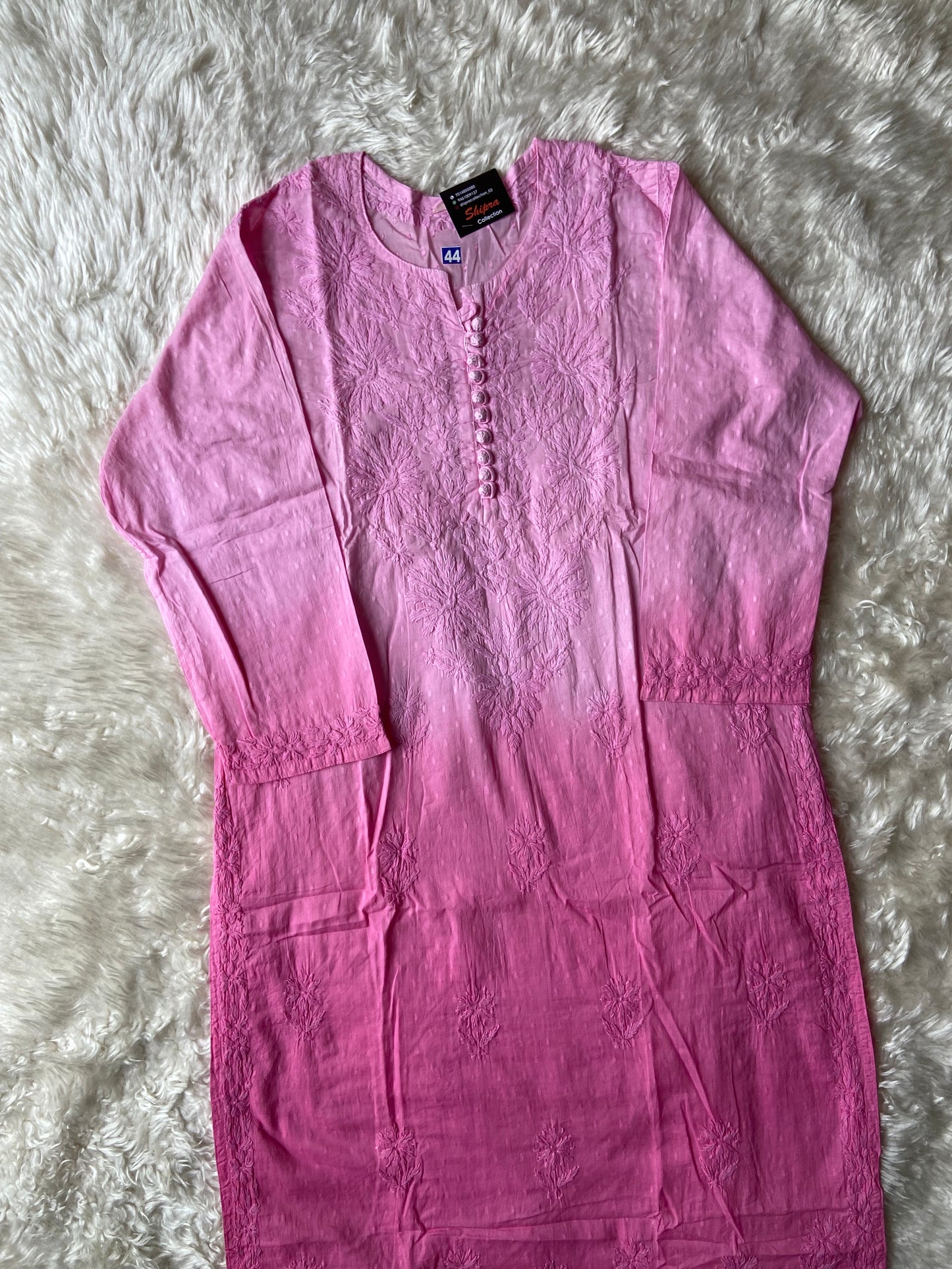 Dobey Cotton Chikankari kurti