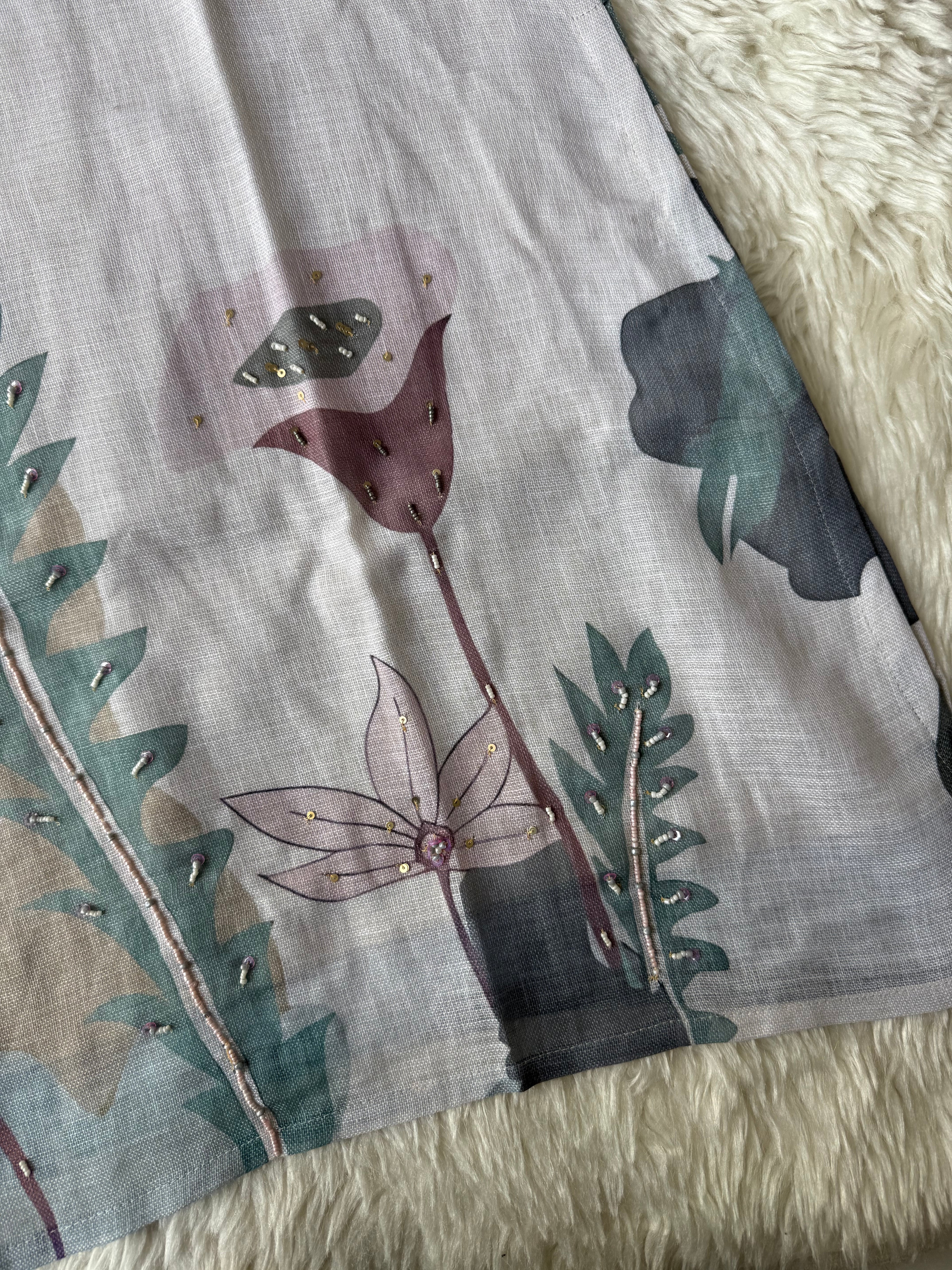 Linen Kurti Pant Dupatta Set