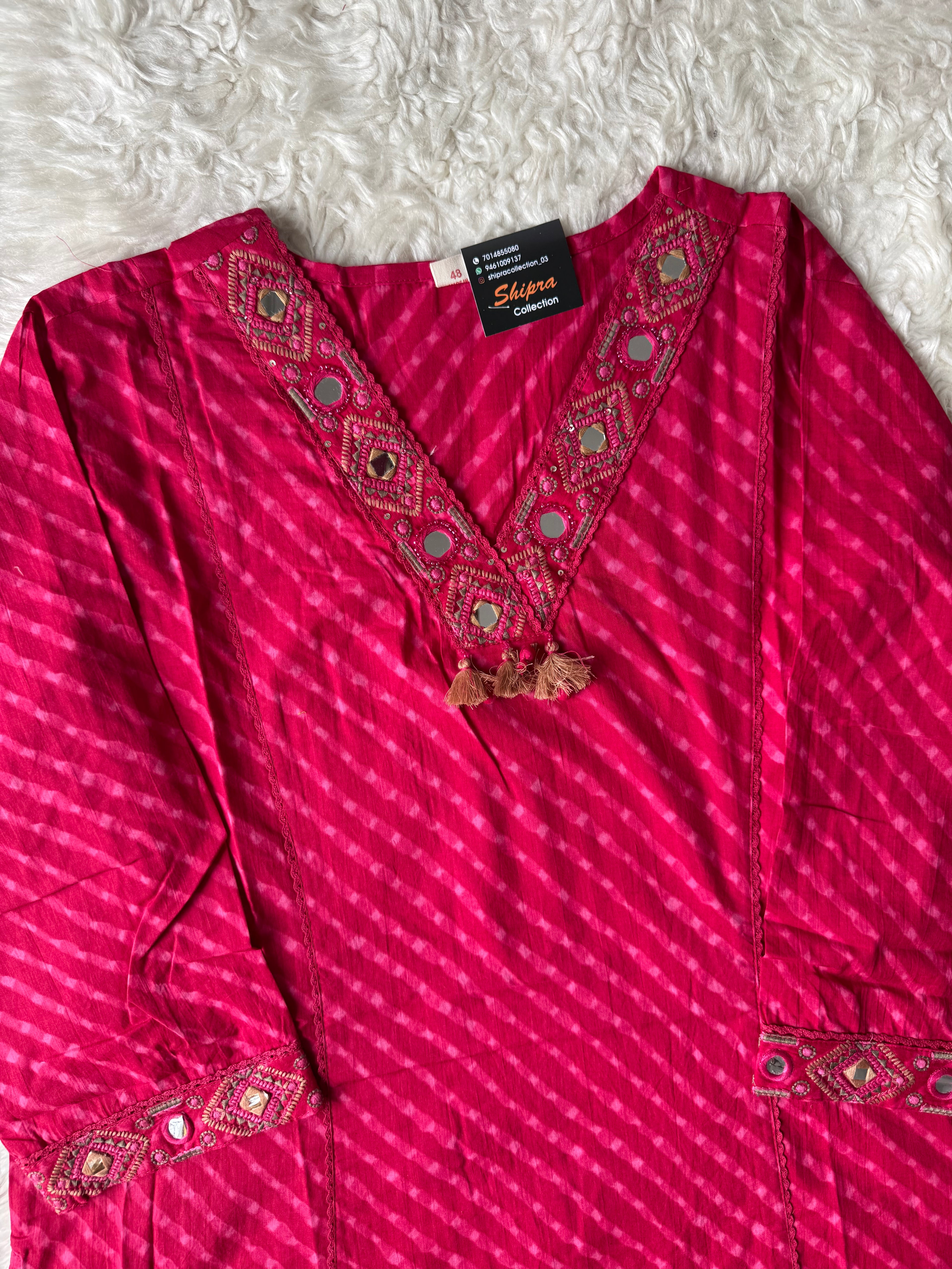 Premium Cotton Lehariya Set