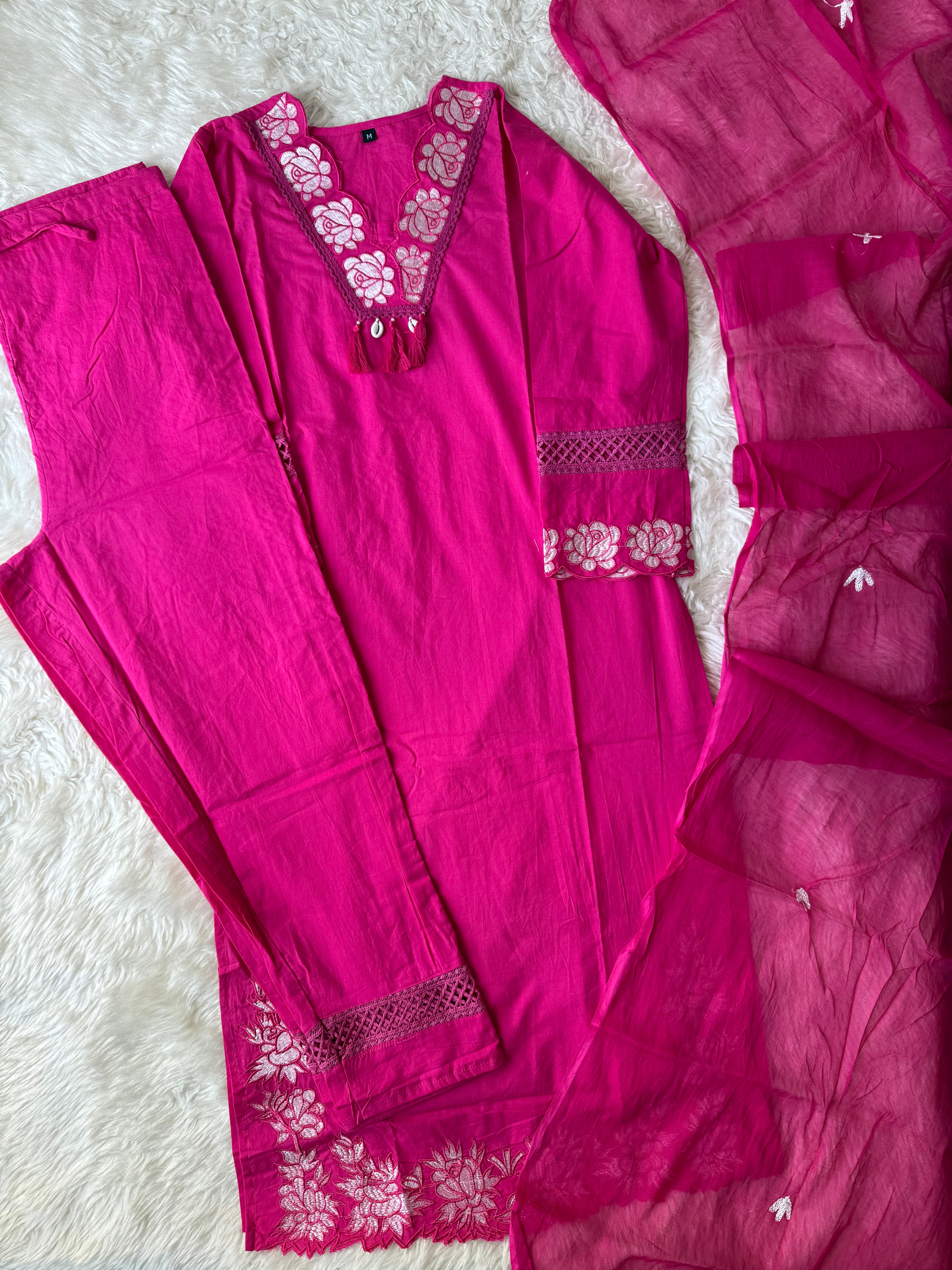 Budget Friendly Kurti Pant Dupatta Set