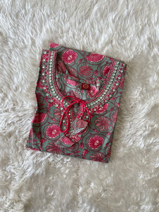 Pure Cotton Short Kurti