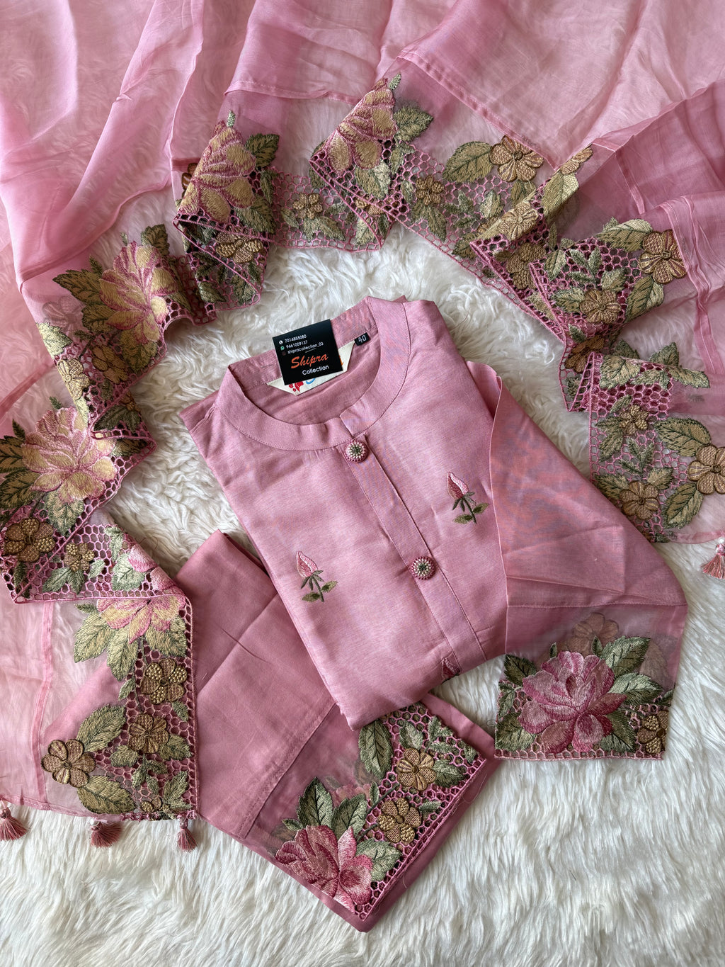 Dola Silk Kurti Pant Dupatta Set