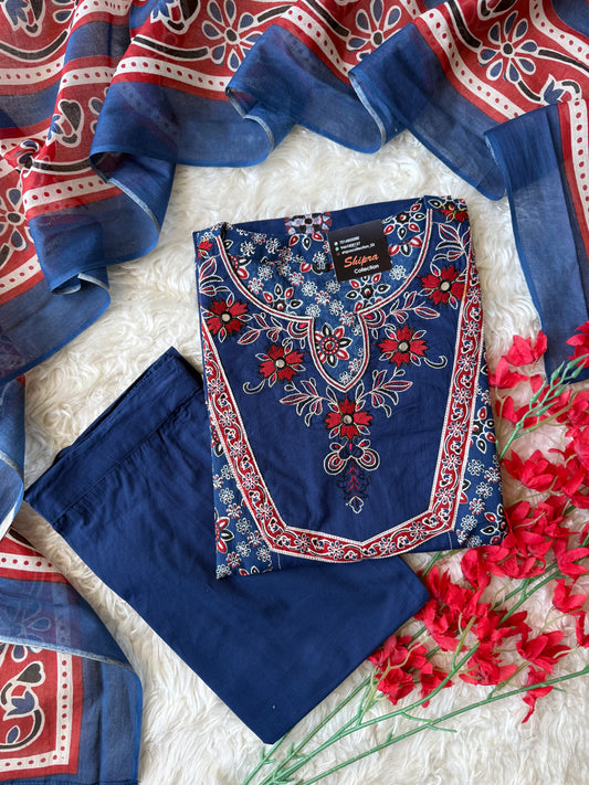 Premium Cotton Kurti Pant Dupatta Set