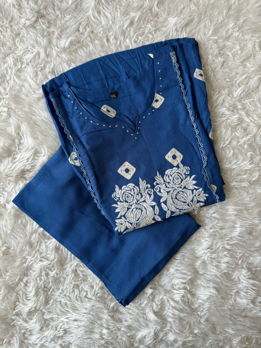 Rayon Kurti Pant Set