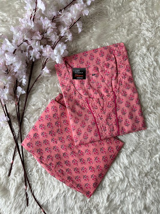 Premium Cotton Kurti Pant Set