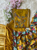 Gazi Silk Kurti Pant Dupatta Set