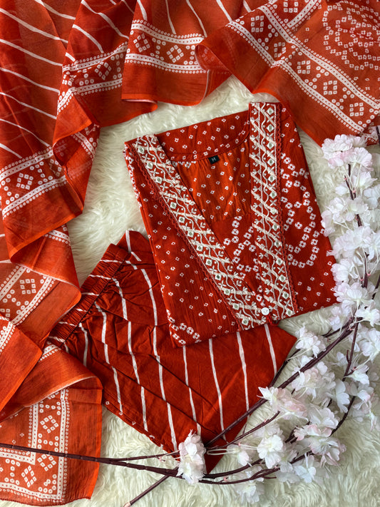 Budget Friendly Kurti Pant Dupatta Set