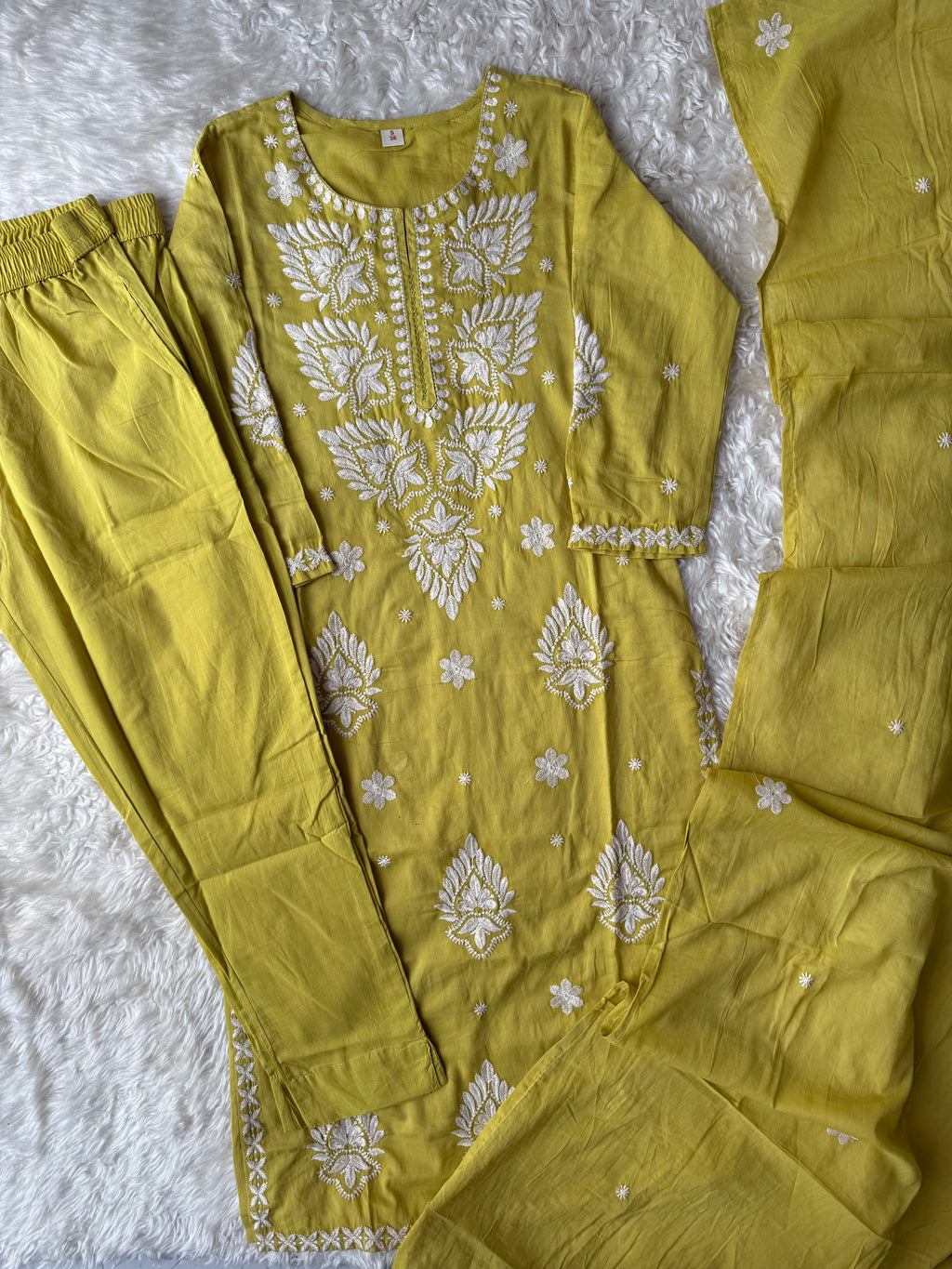 Premium Mul Cotton Kurti Pant Dupatta Set