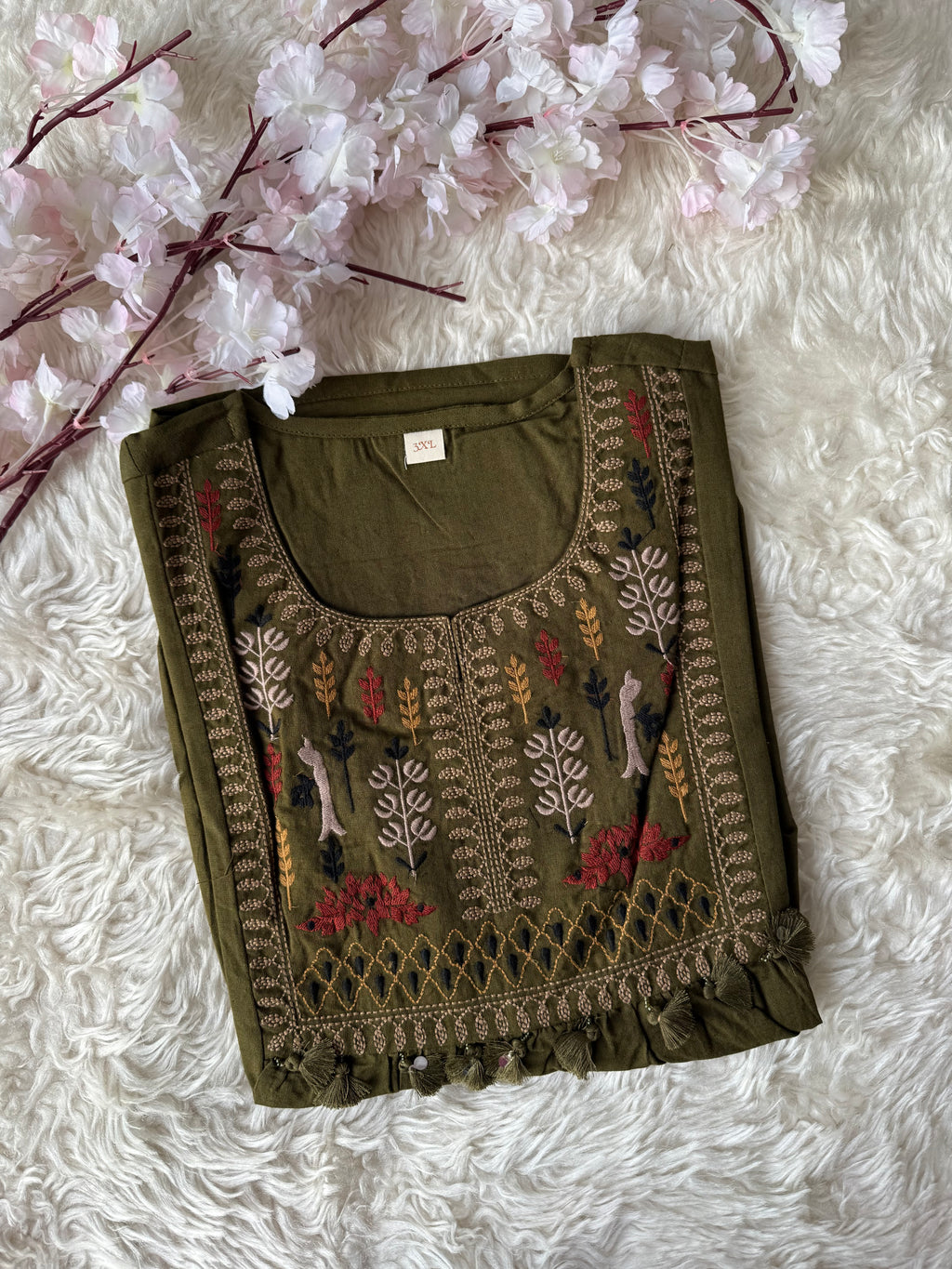 “Plus Size” Khadi Cotton Short Kurti