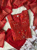 Premium Cotton Flare Kurti Pant Dupatta Set