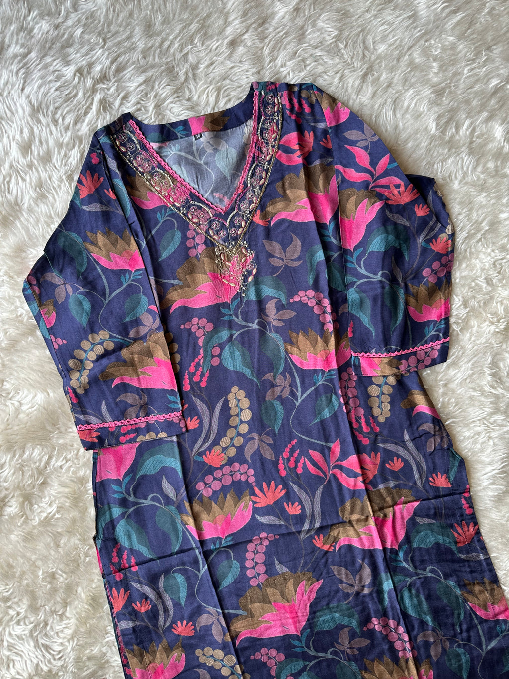 Premium Muslin Silk Kurti Pant Set