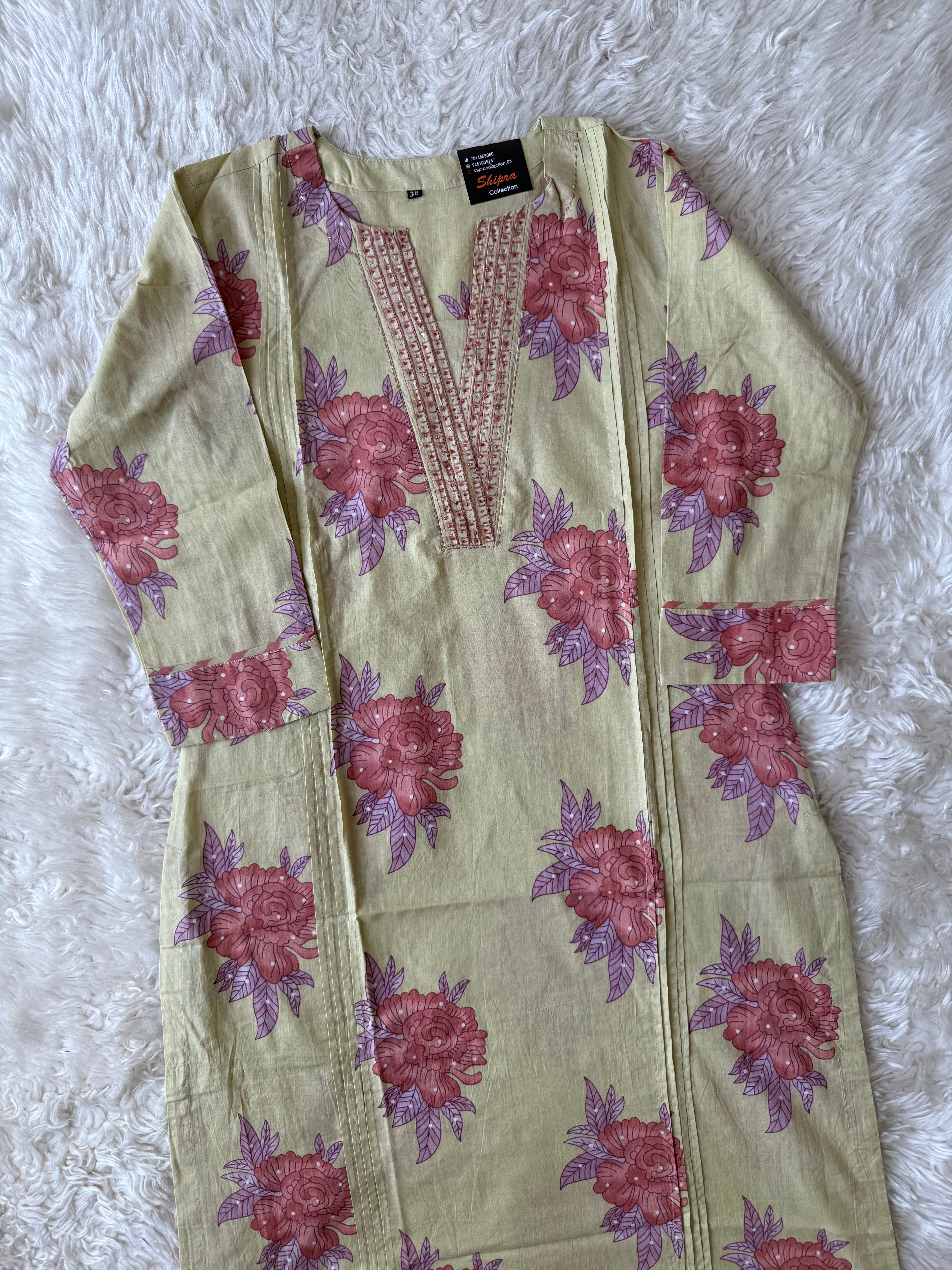 Premium Cotton Kurti Pant Dupatta Set