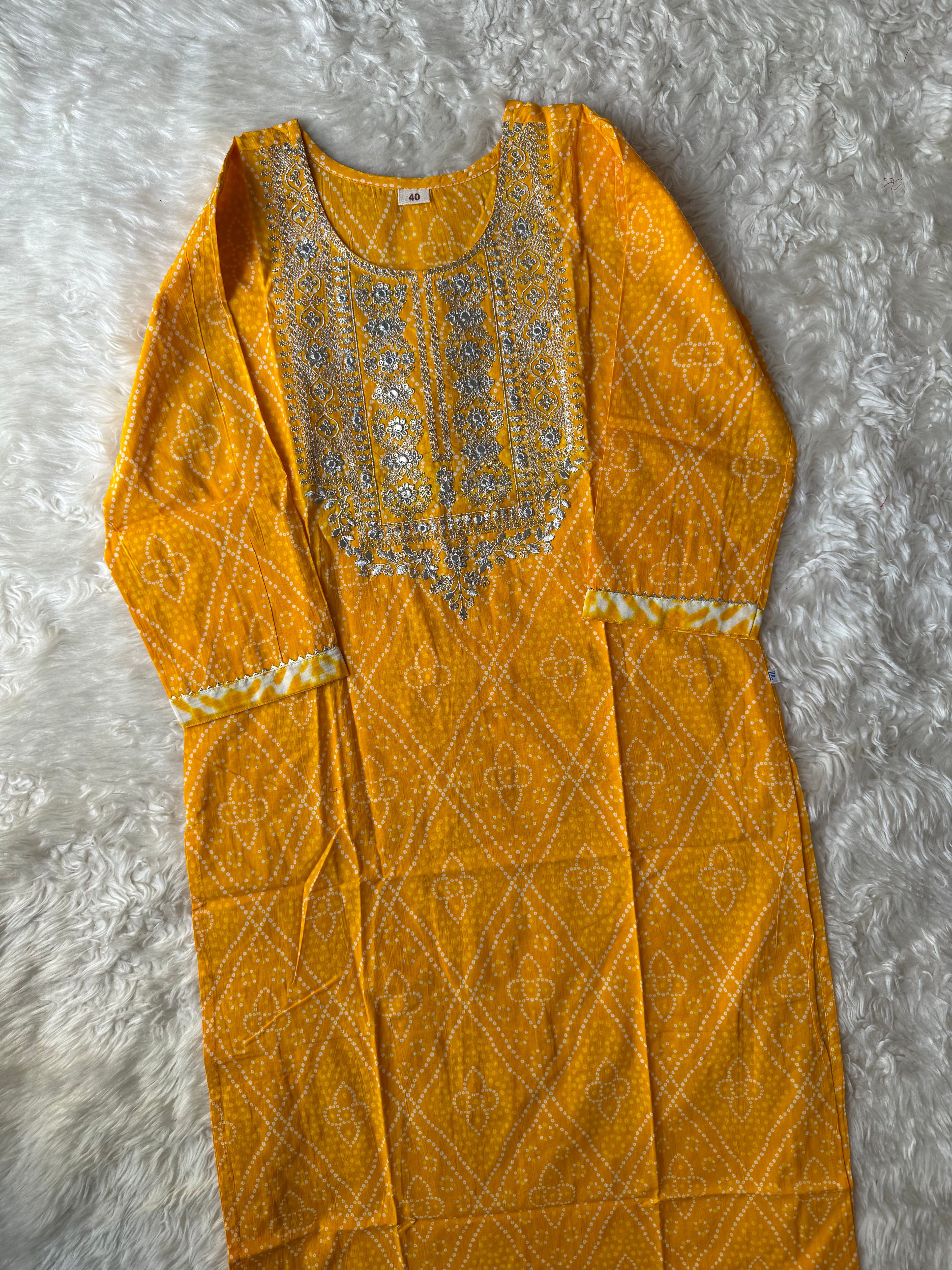 Pure Cotton Kurti Pant Dupatta Set