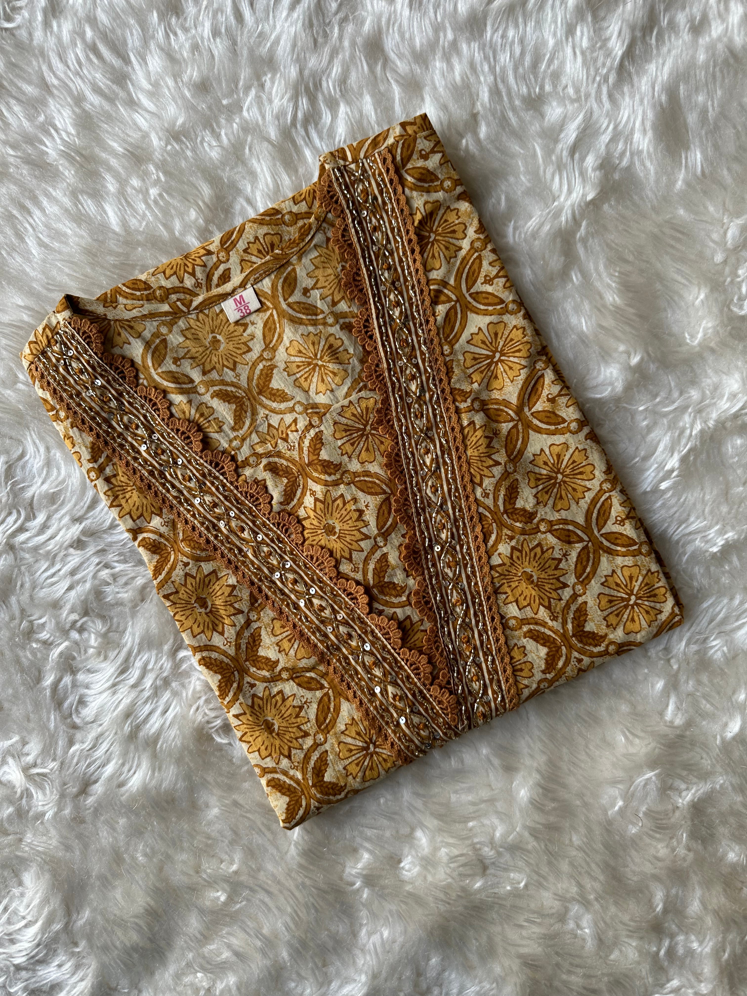 Premium Cotton Kurti Pant Dupatta Set