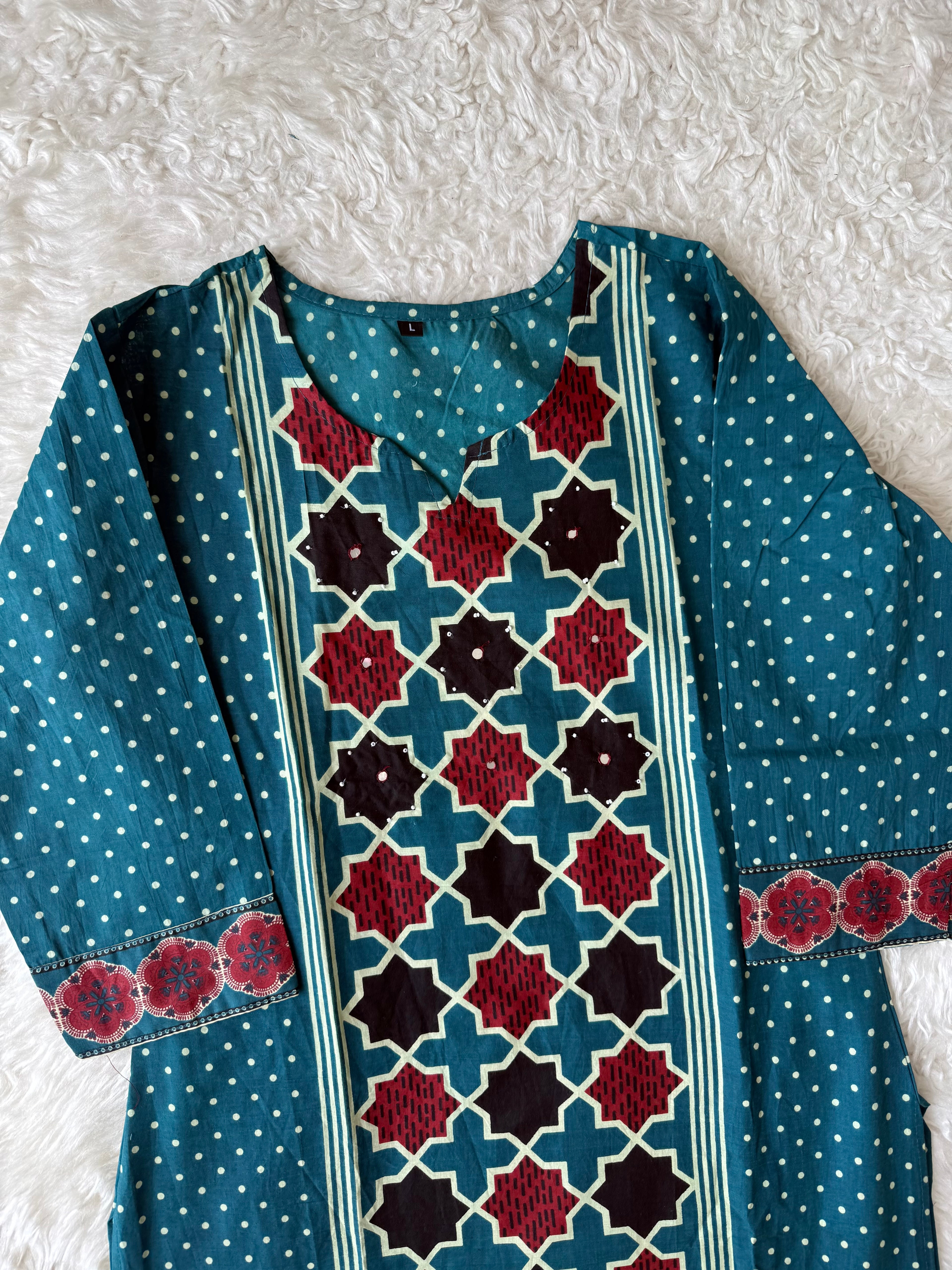 Budget Friendly Kurti Pant Dupatta Set