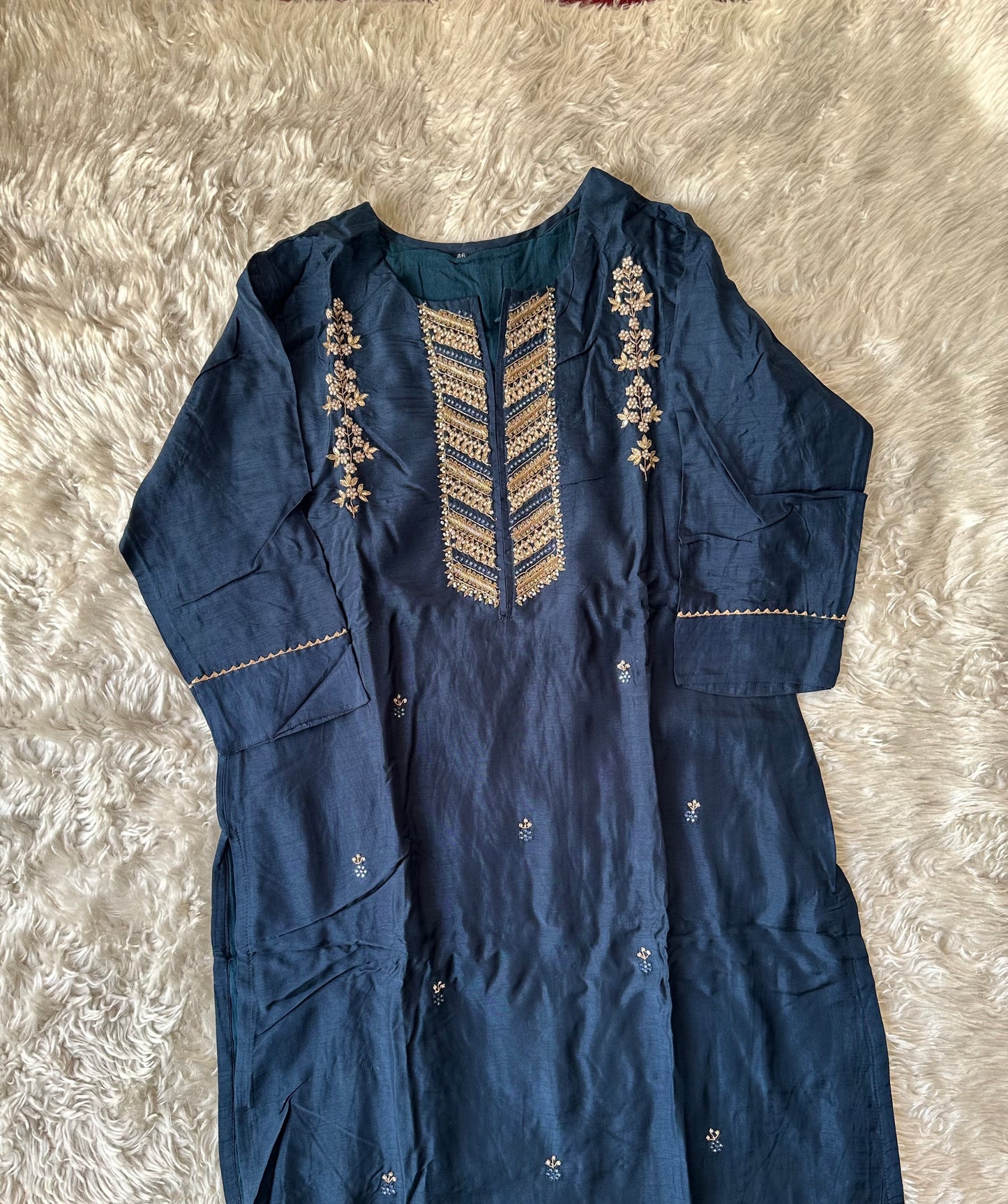 Pure Silk Kurti Pant Dupatta Set
