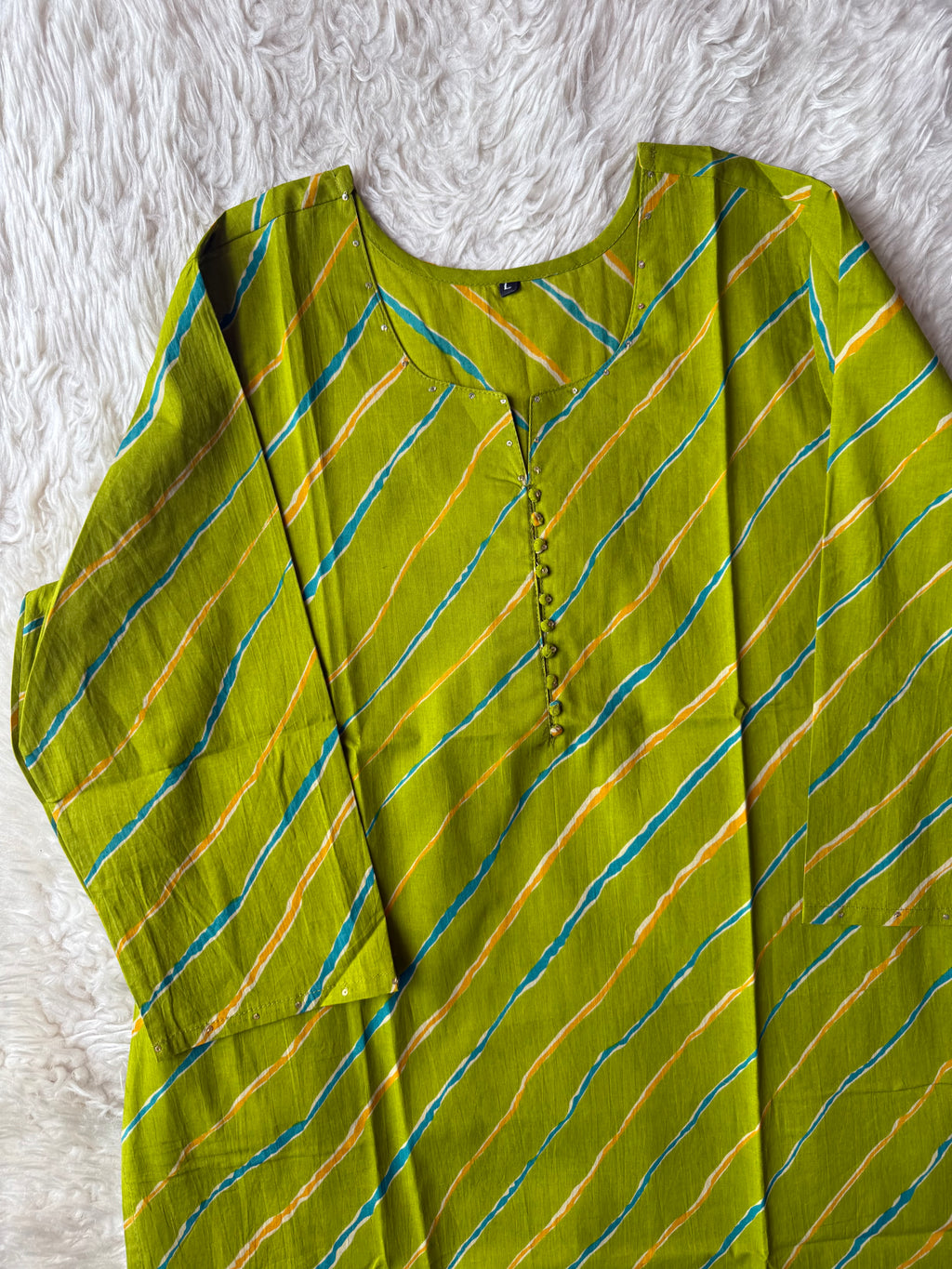 Premium Cotton Lehariya Kurti