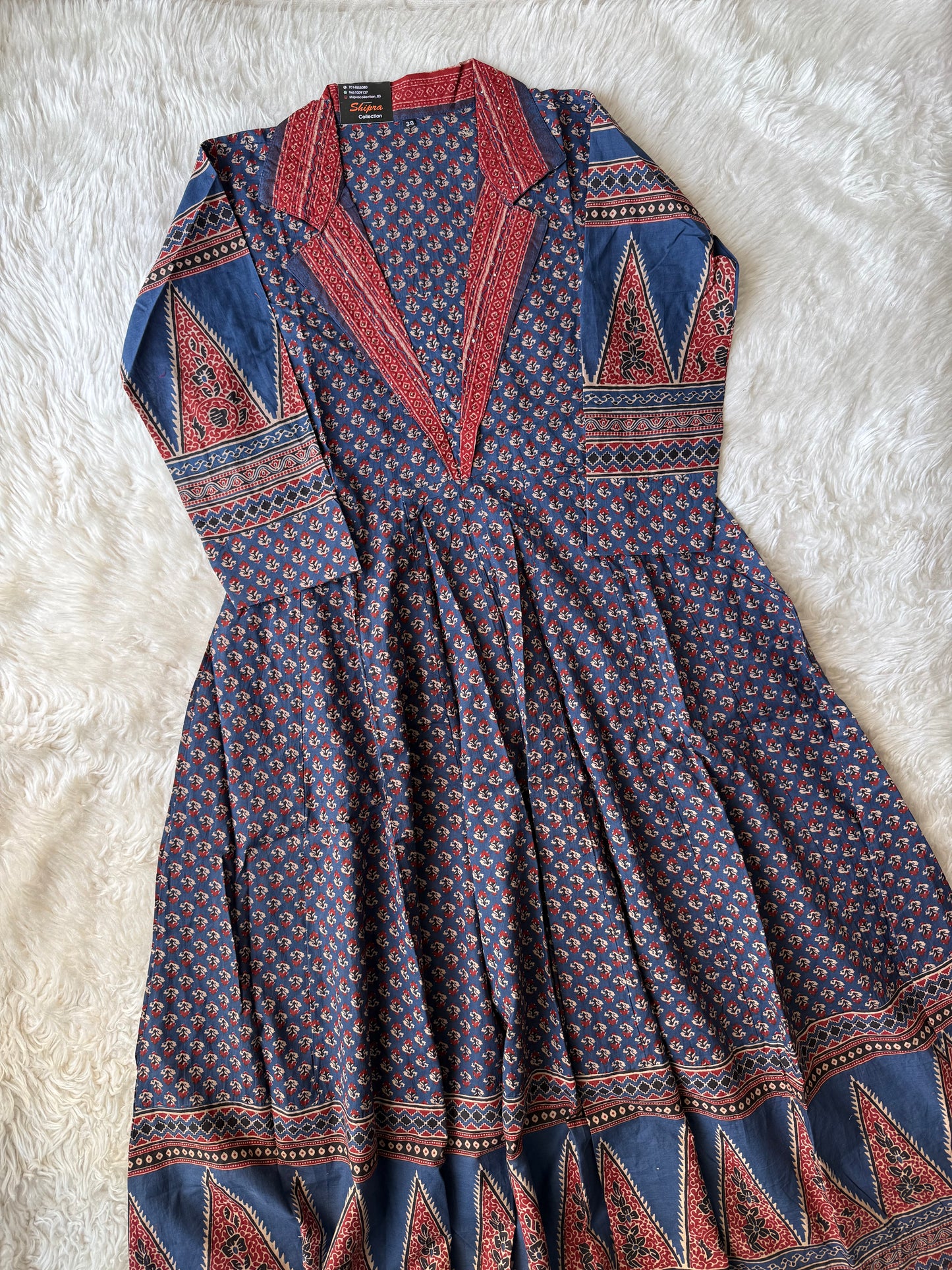 Premium Cotton Flare Kurti Pant Dupatta Set