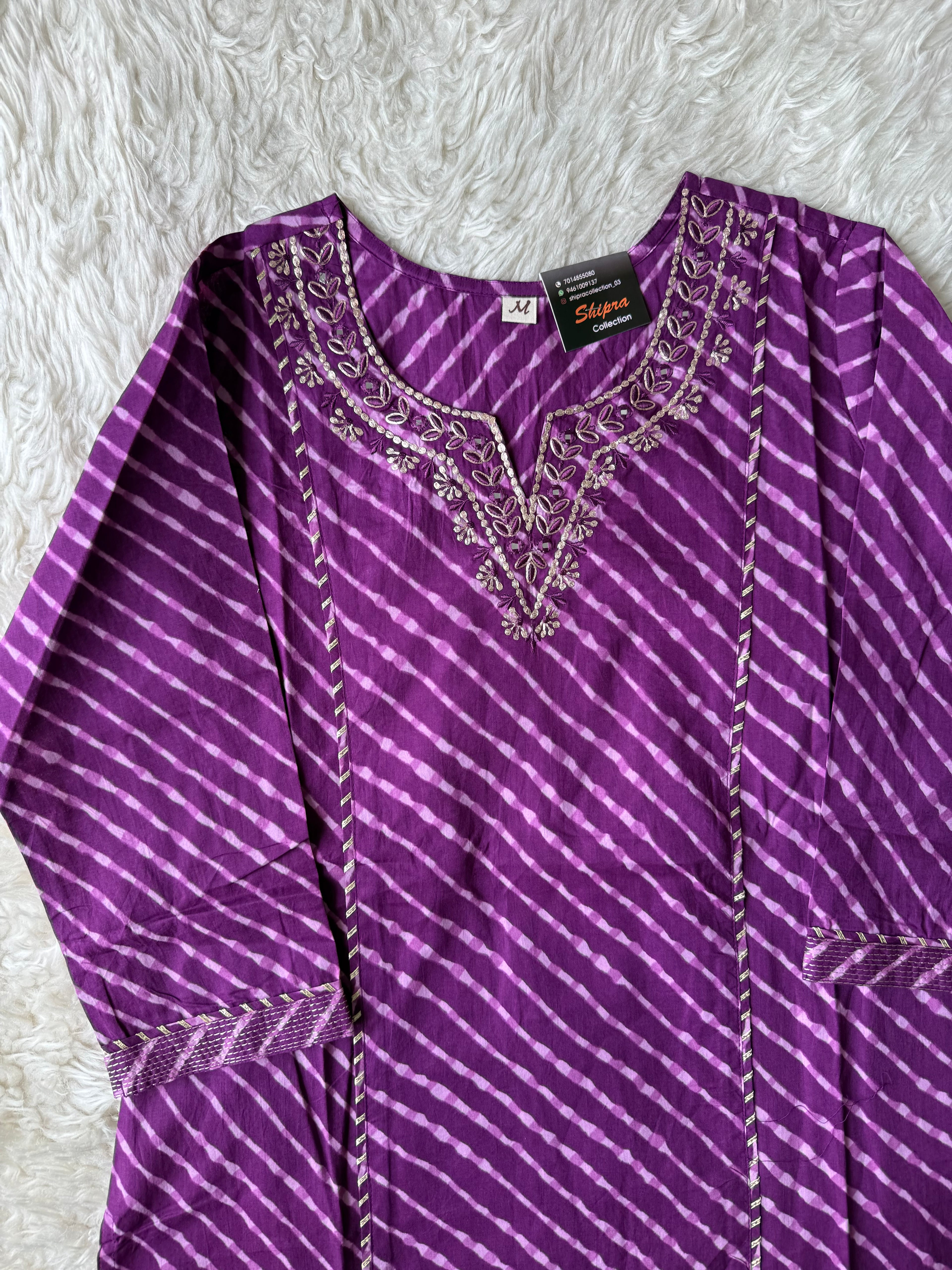 Premium Cotton Lehariya Set