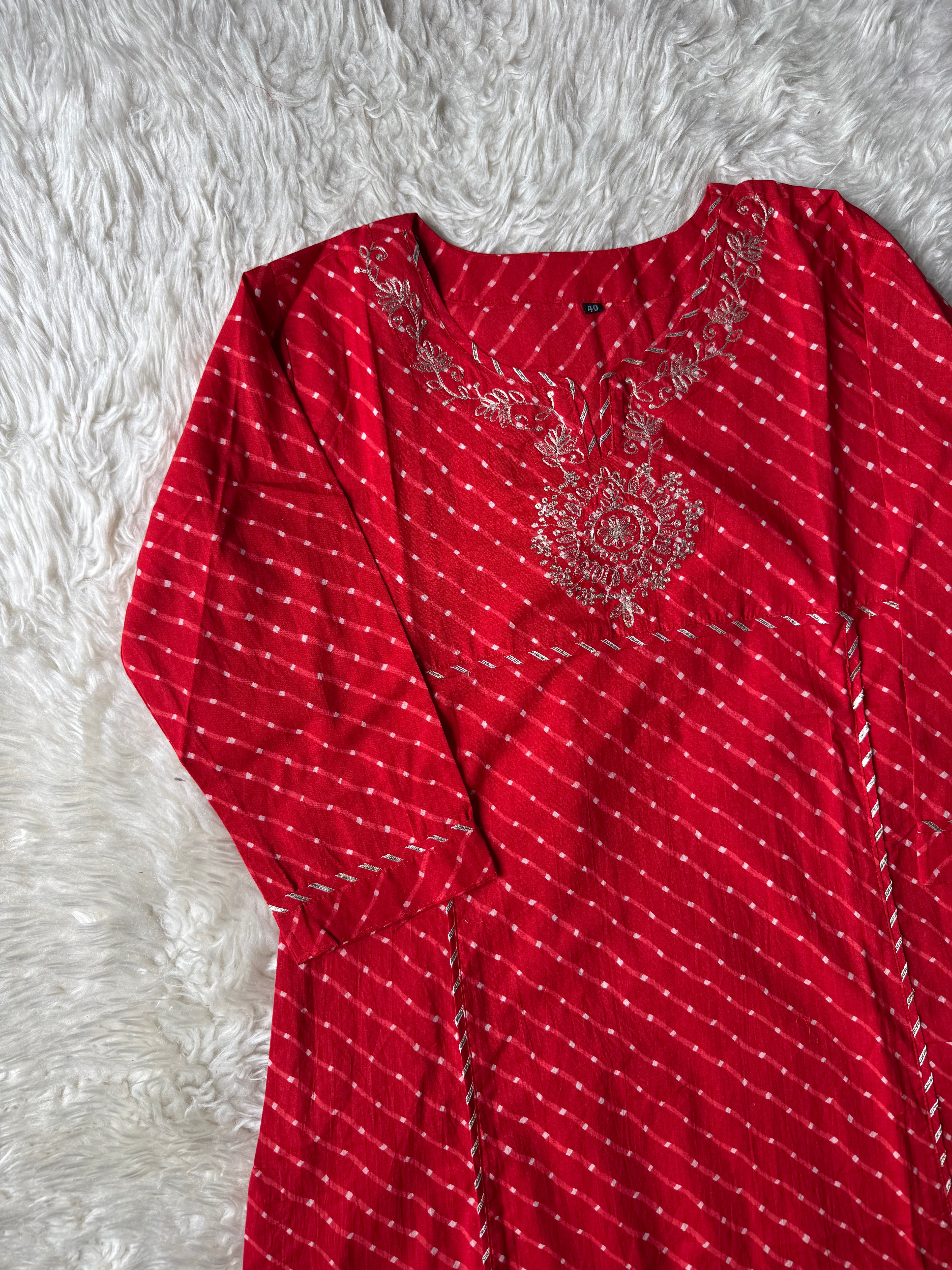 Premium Cotton Lehariya Set